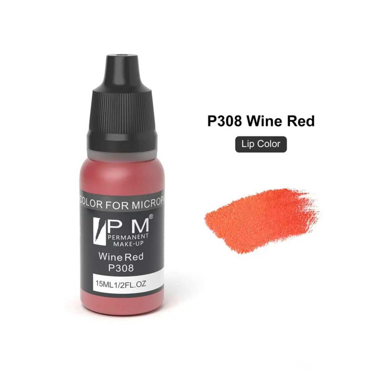 Permanent Makeup Şarap Kırmızısı Kalıcı Makyaj Pigmenti PM 308 Wine Red - PM-308-WINE-RED