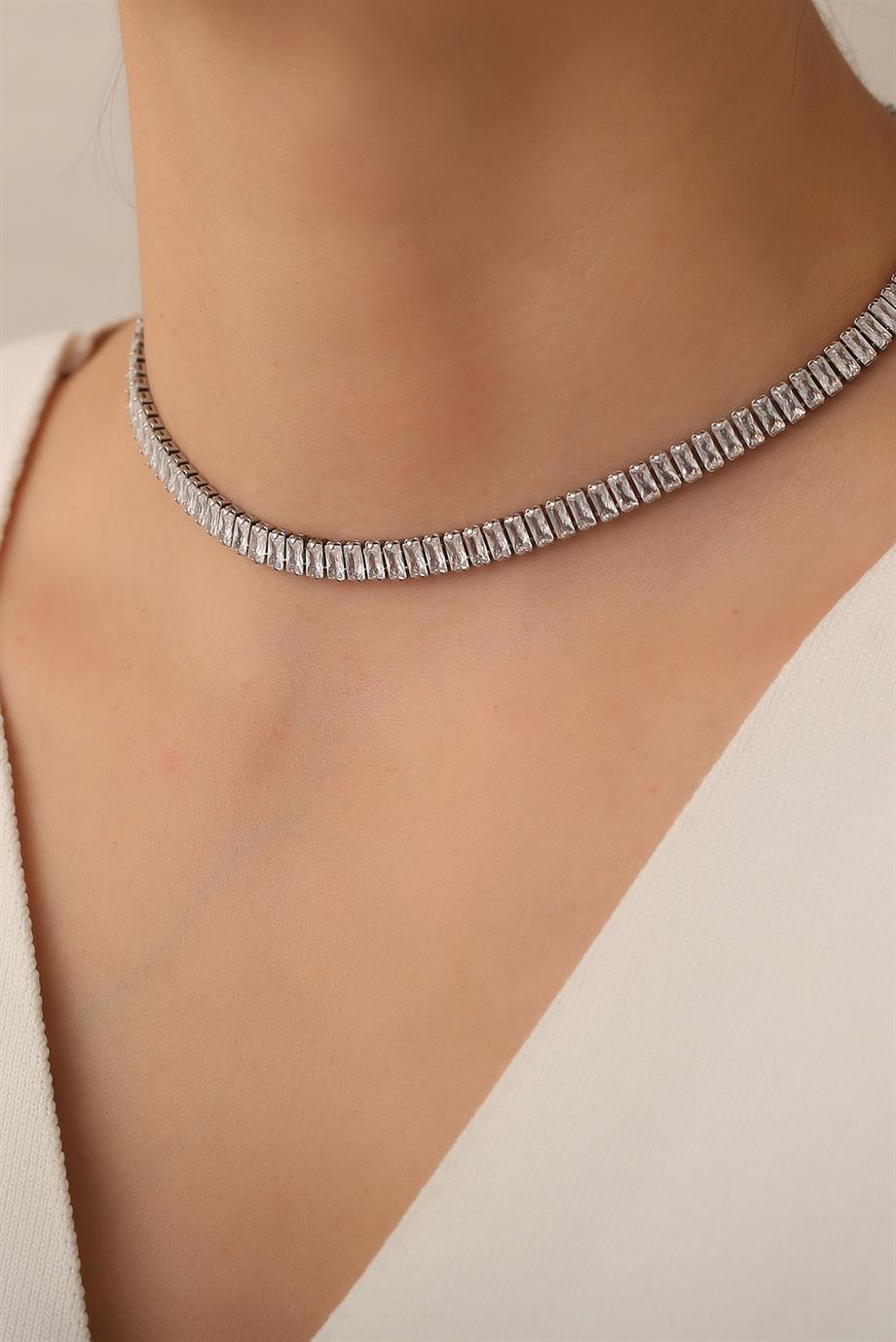 Baget Su Yolu Kolye Silver | 5 mm
