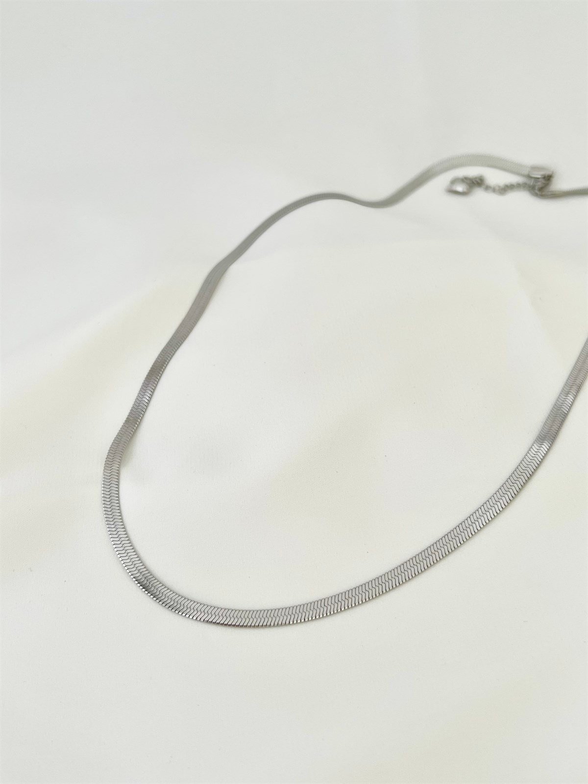 İtalyan Zincir Silver 60 cm Çelik Kolye