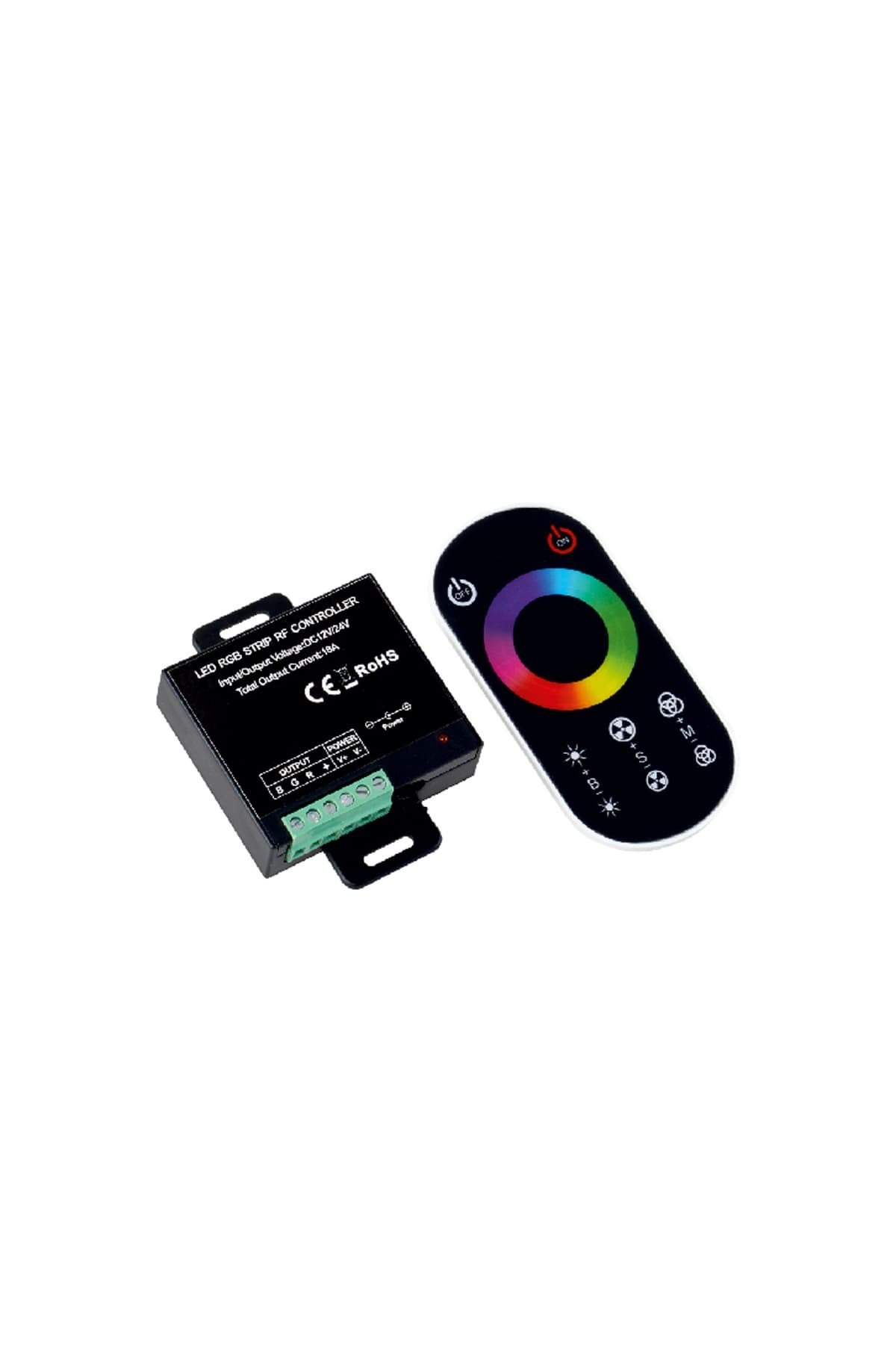 24 AMPER ULTRA SLİM SİYAH 288 W RGB LED KUMANDA CT 9116