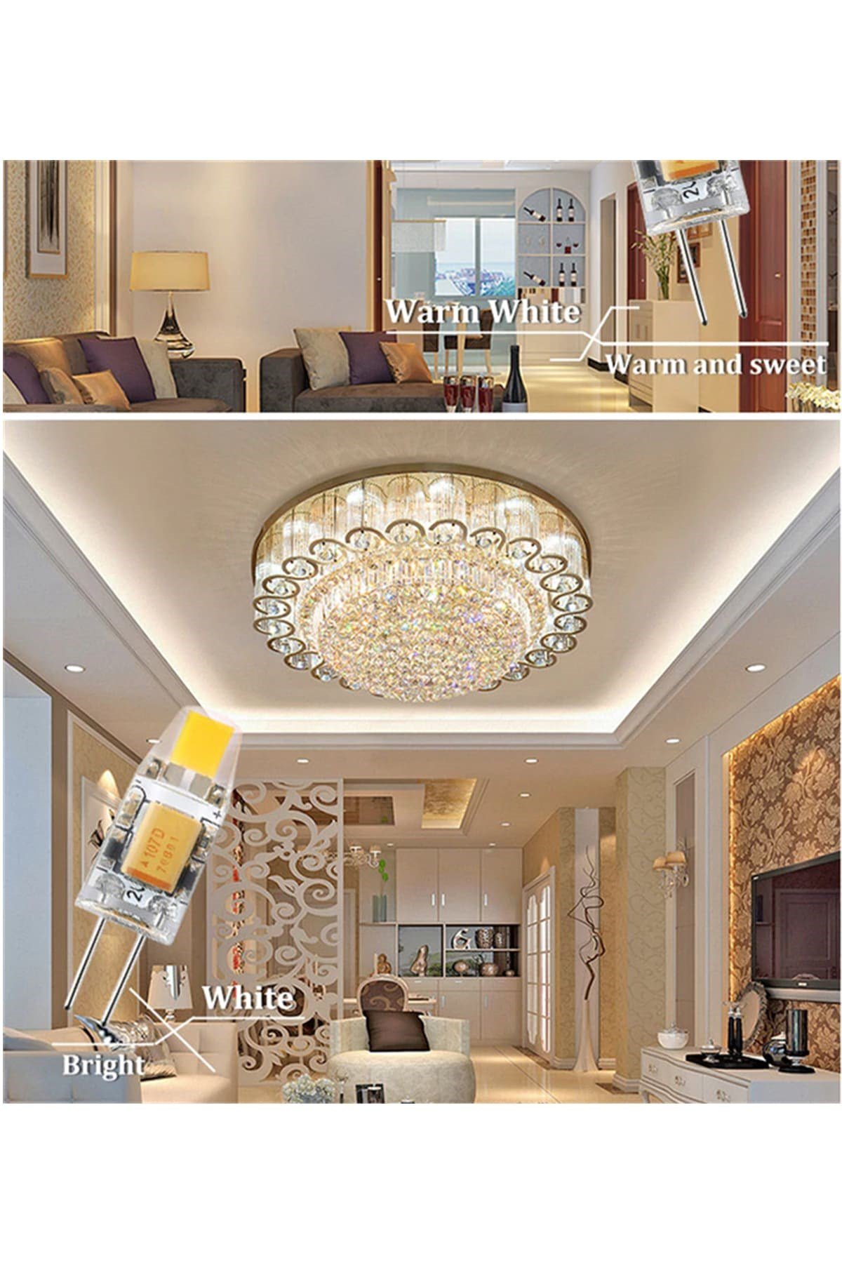 2W LEDLİ KAPSÜL AMPUL (G4) (12V) (GÜNIŞIĞI) GENİŞ AÇI CT 4255