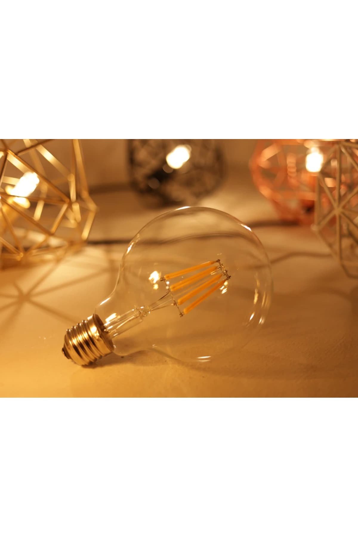 6W AMBER RUSTİK LED G90 GLOP AMPUL E27 2700K CT 4286