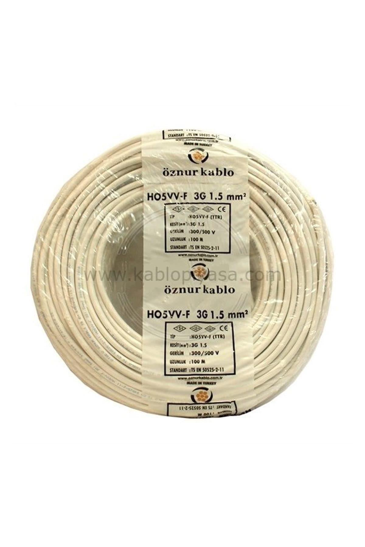Öznur 3*1,5 Mm Ttr Elektrik Kablosu 100 Metre |Aydınlatmacım|Elektrik Kabloları|ÖZNUR|CKR-K055