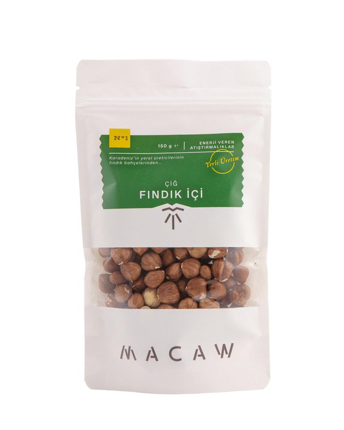 Macaw Naturel Çiğ Fındık 150 GR