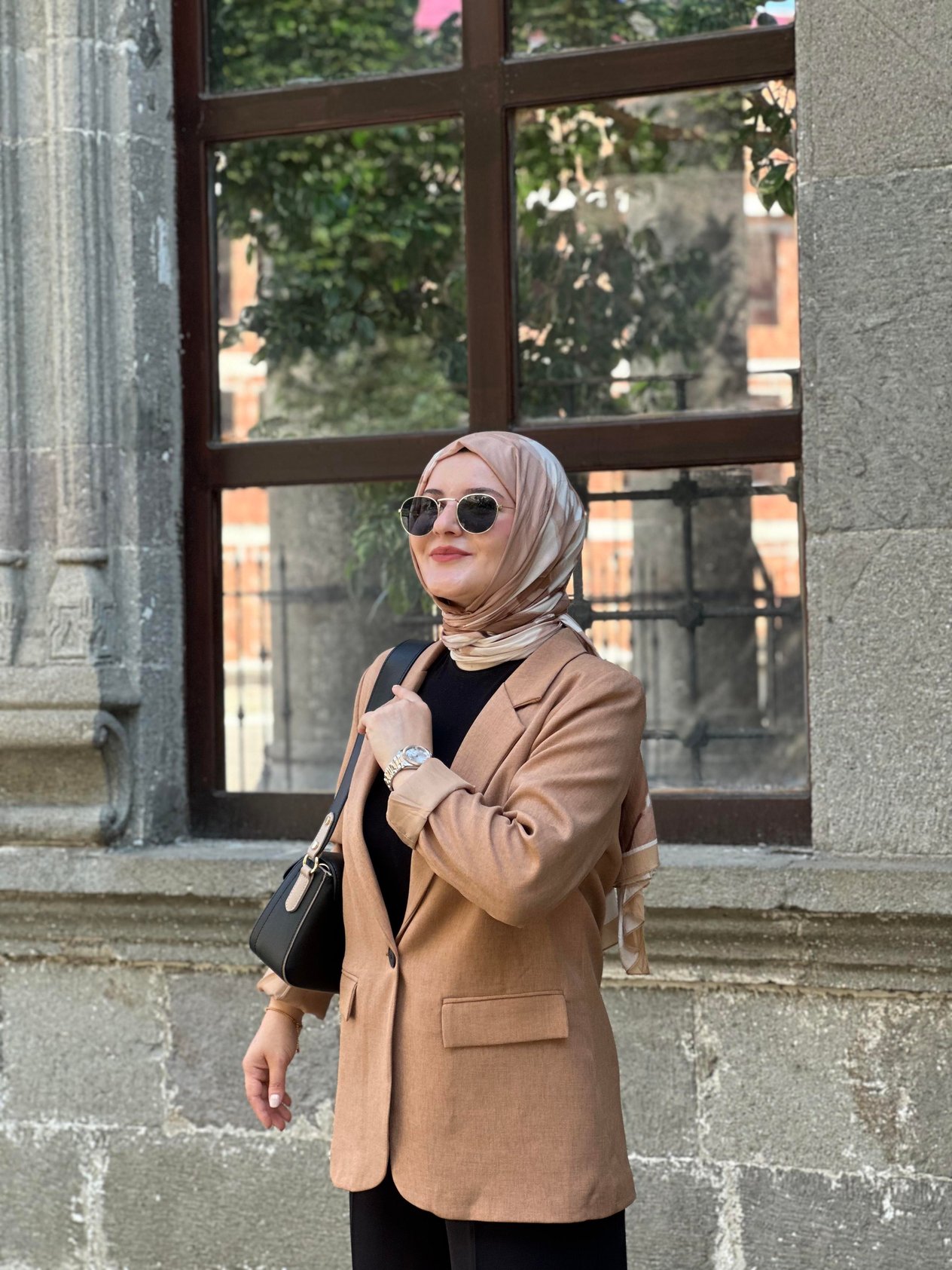 KAHVERENGİ KETEN BLAZER CEKET