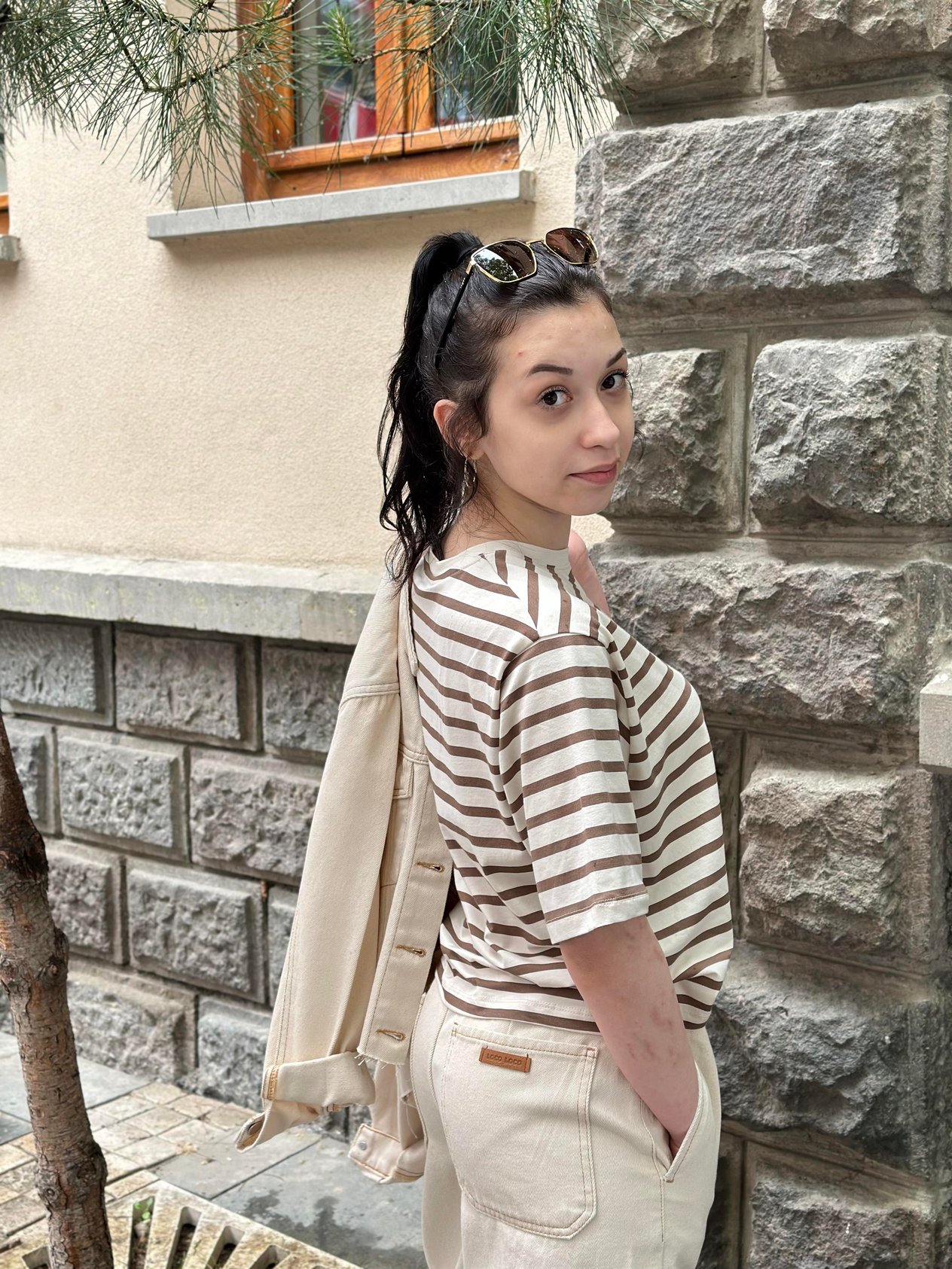 Loco Çizgili Çocuk Tişört