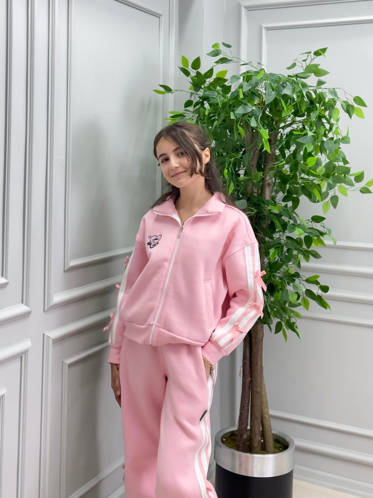 PEMBE 3 İPLİK EŞOFMAN TAKIMI