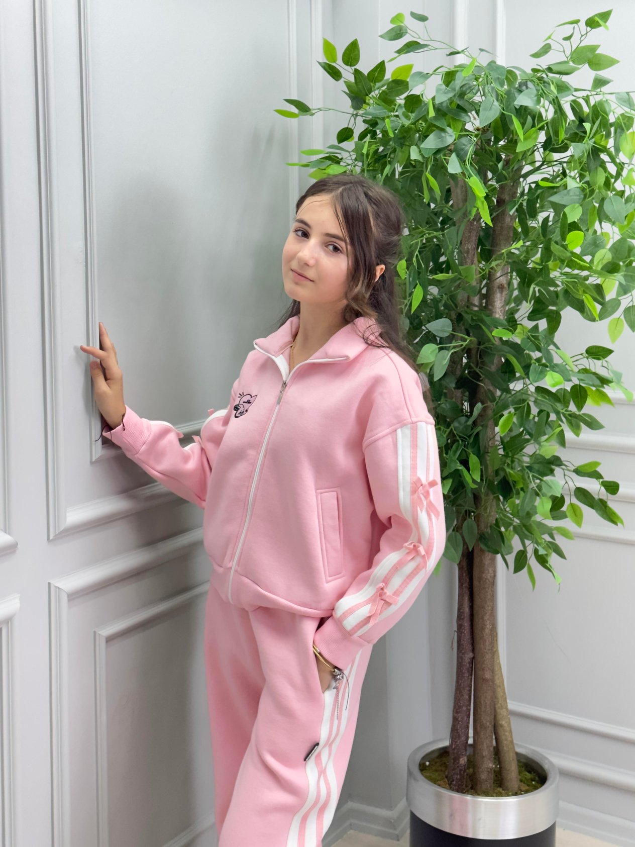 PEMBE 3 İPLİK EŞOFMAN TAKIMI