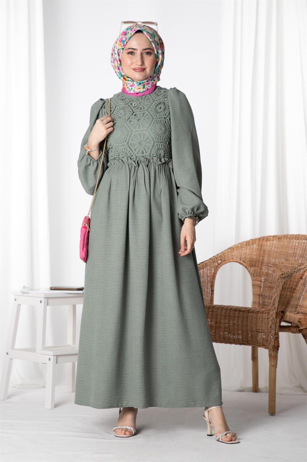 Firuze Elbise - Mint Yesili