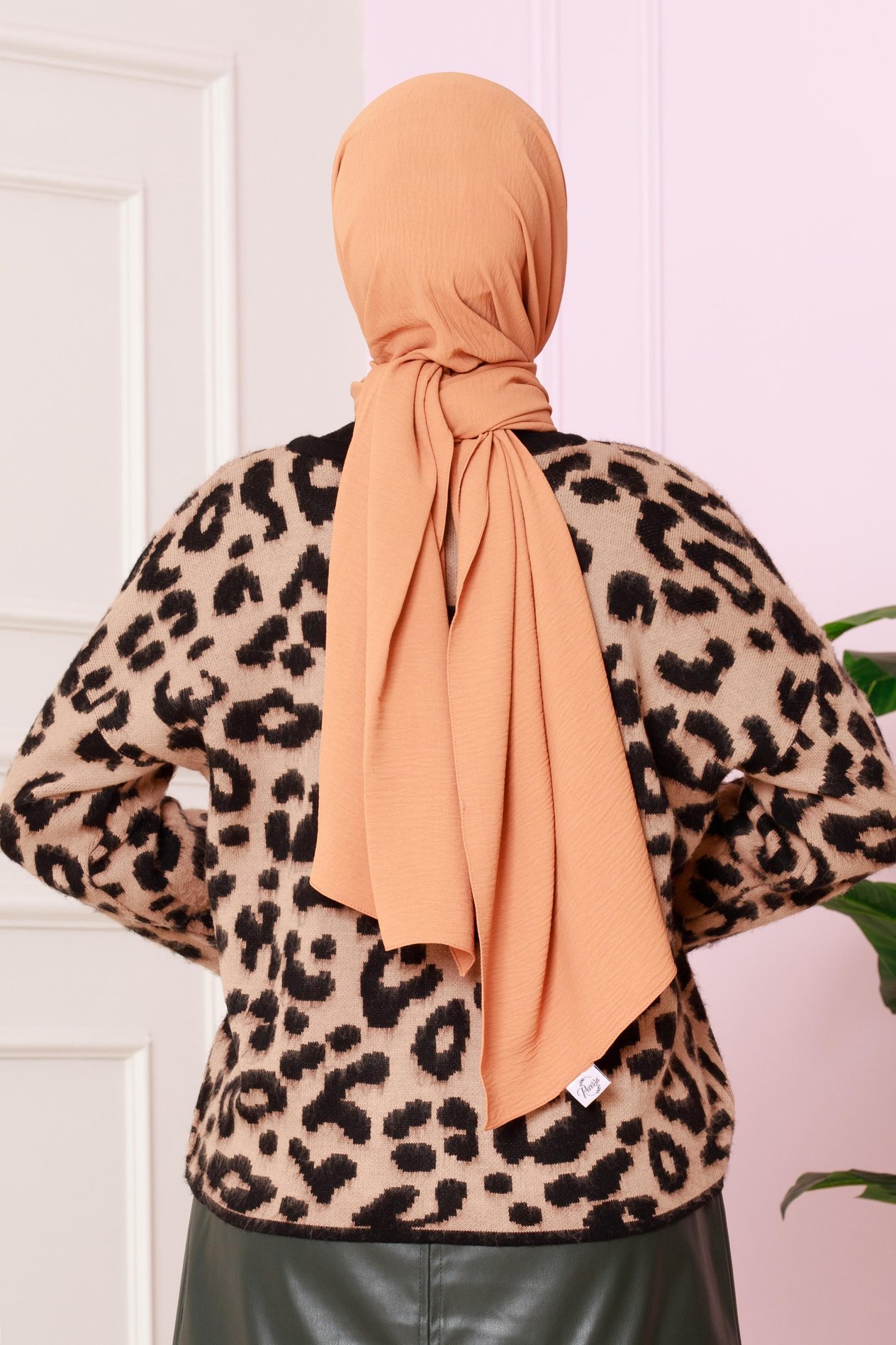 Leopar Kısa Hırka -VİZON