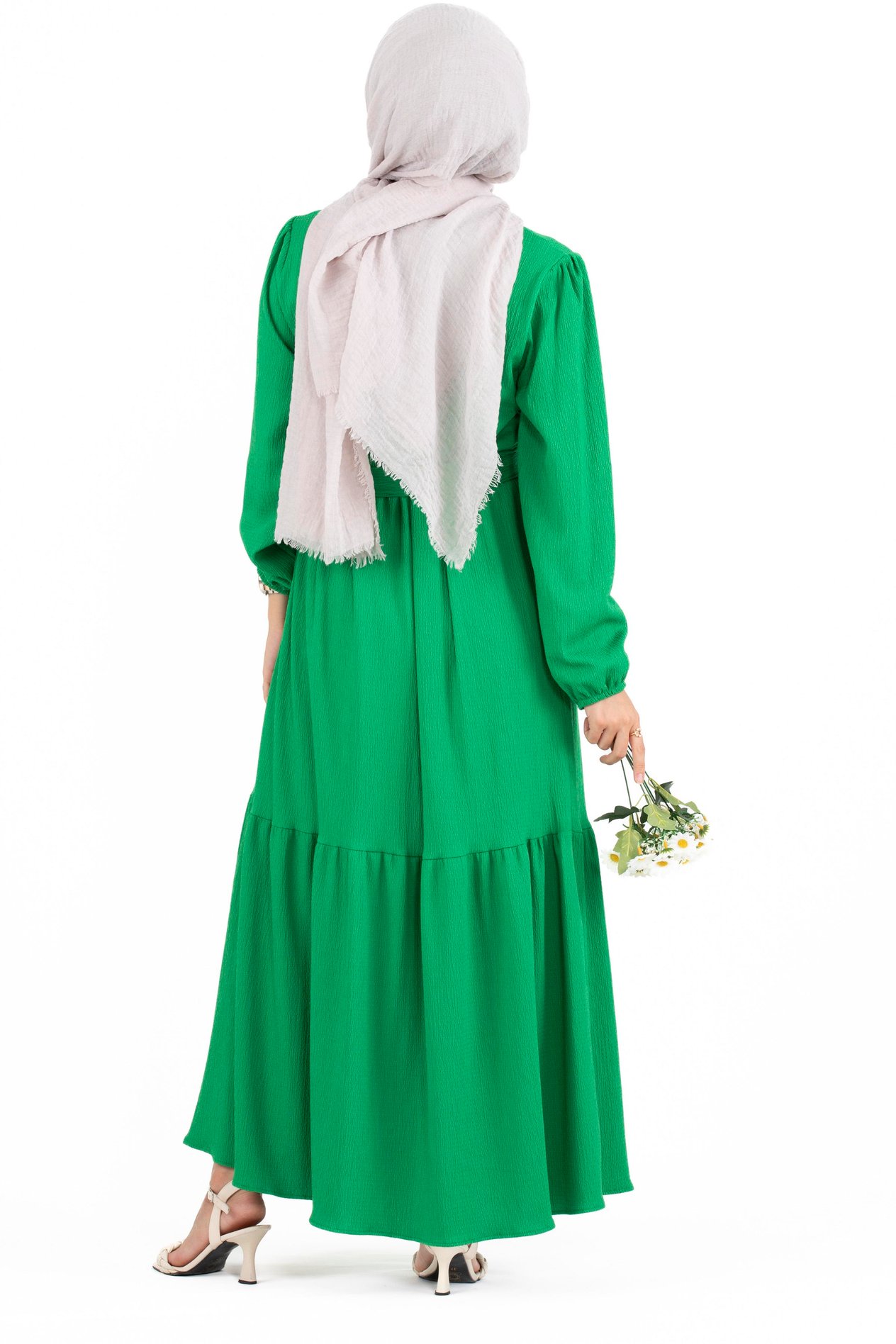 Prenses Elbise-Benetton Yeşili