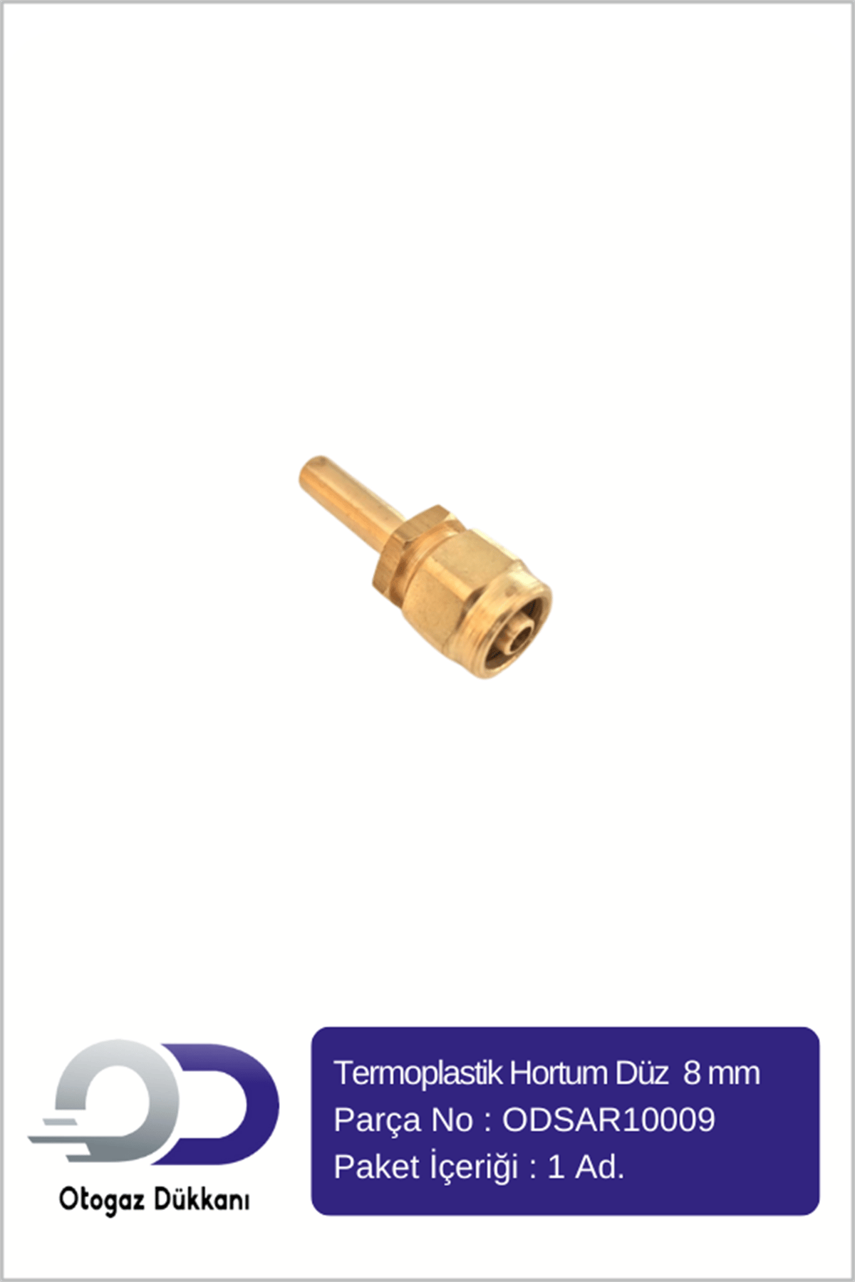 Termoplastik Hortum Ucu Düz 8 mm