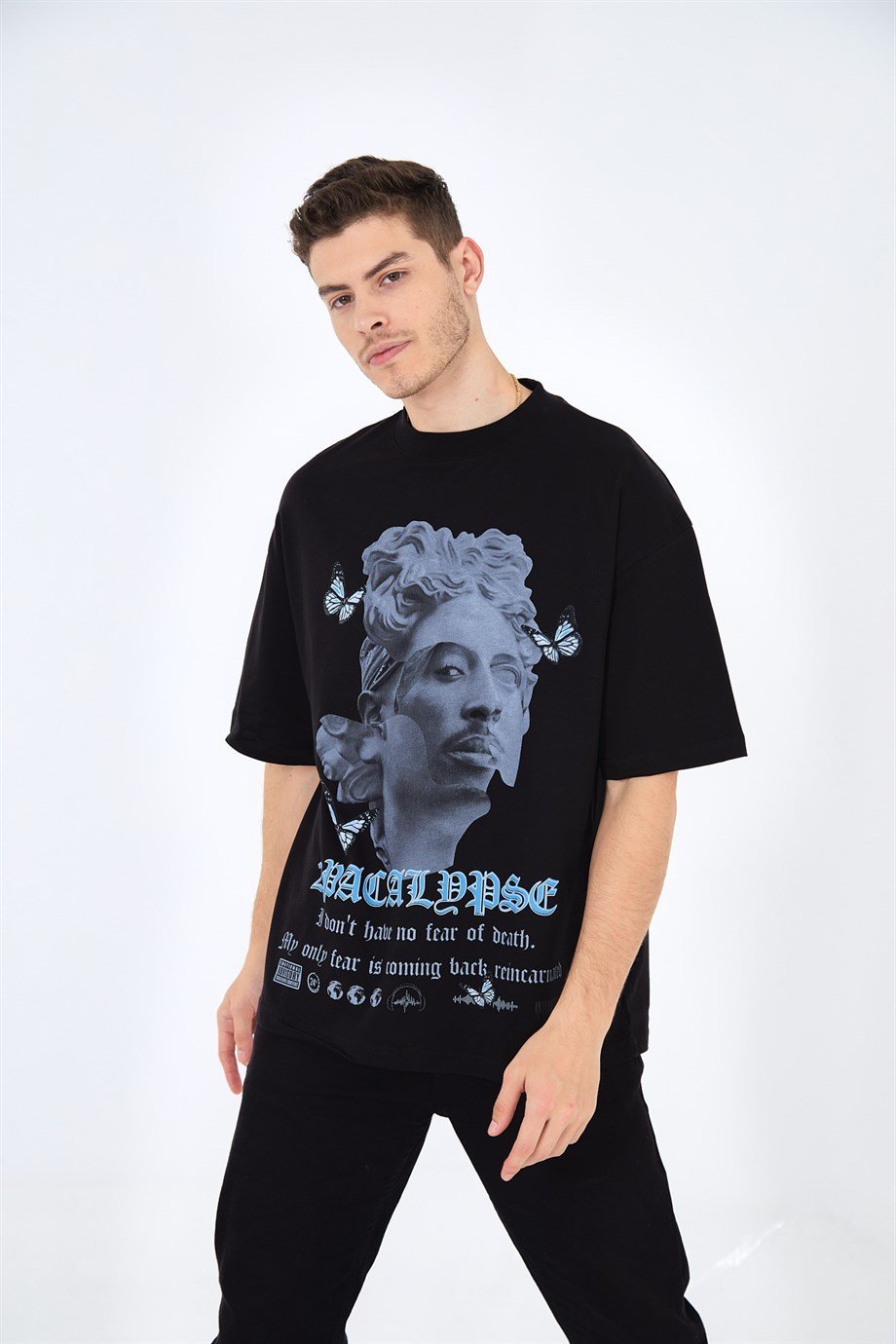2pacalypse t-shirt siyah