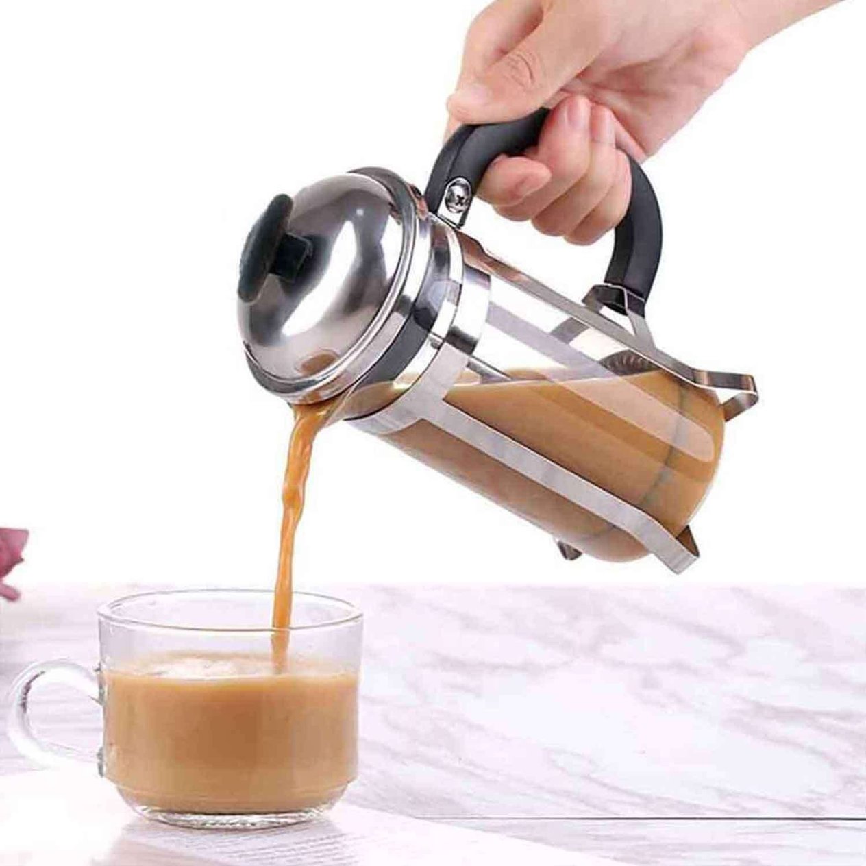 French Press, Lüx İnox 350 ML, EPİNOX, French Press - Kahve Presi