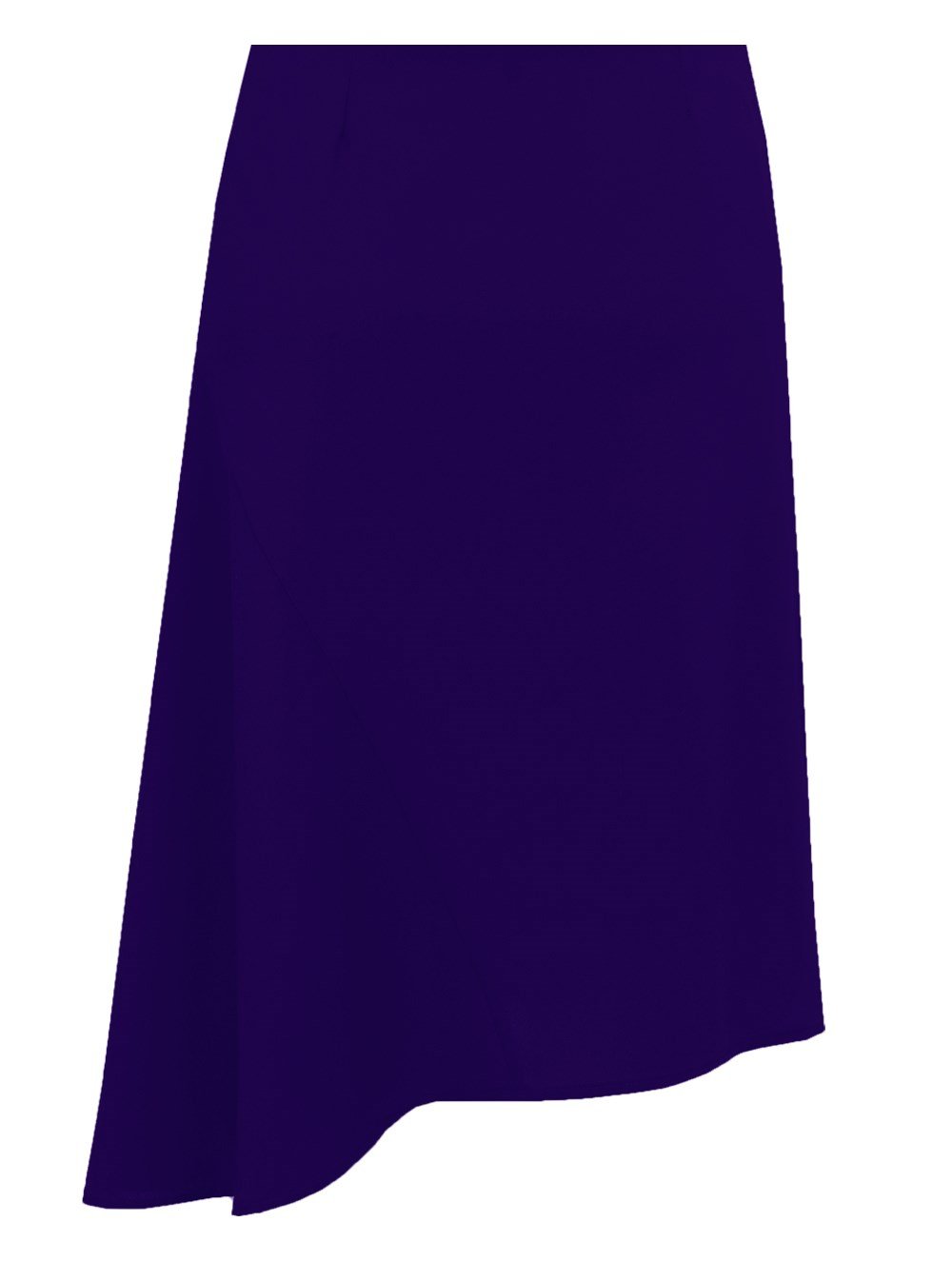 Asymmetrical Crepe Skirt in Purple Colour