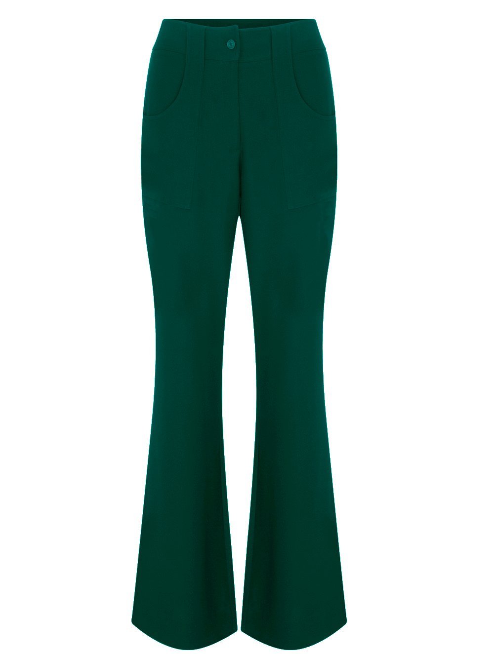 Magic Flare Cut High Waist Pant in Green Colour RK 38