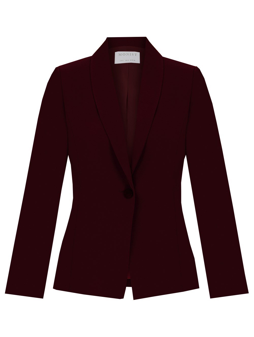 Shwal Collar Crepe Jacket in Burgundy Colour RK 105