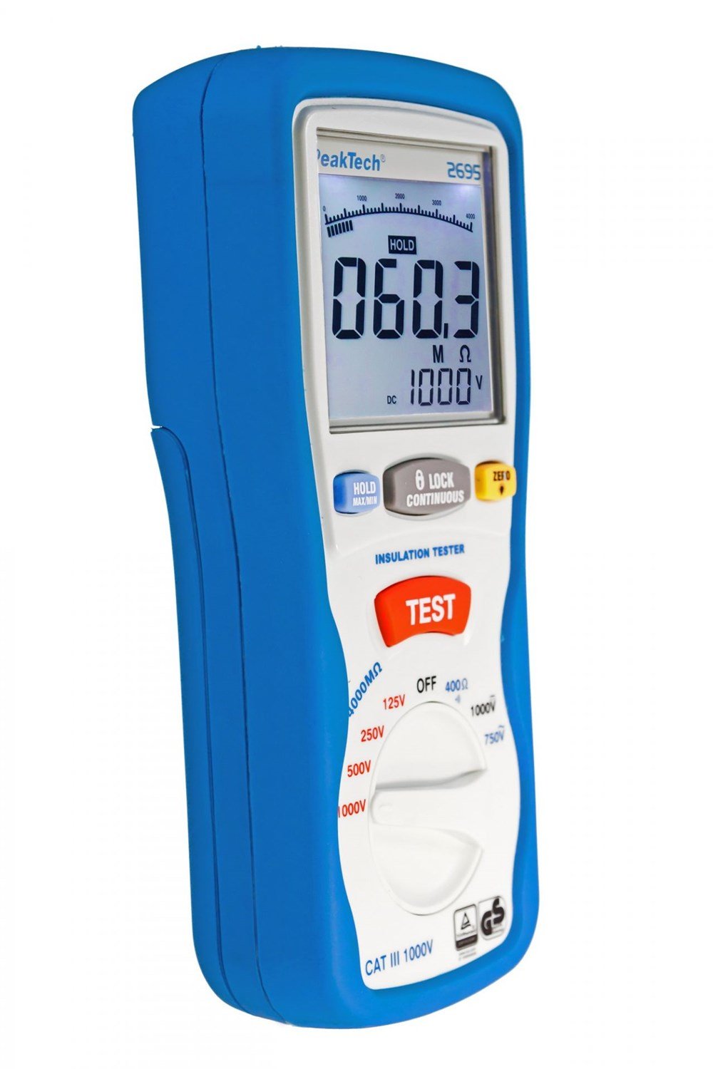 P2695 İzolasyon Megeri 125/250/500/1000 V; 4000 MΩ