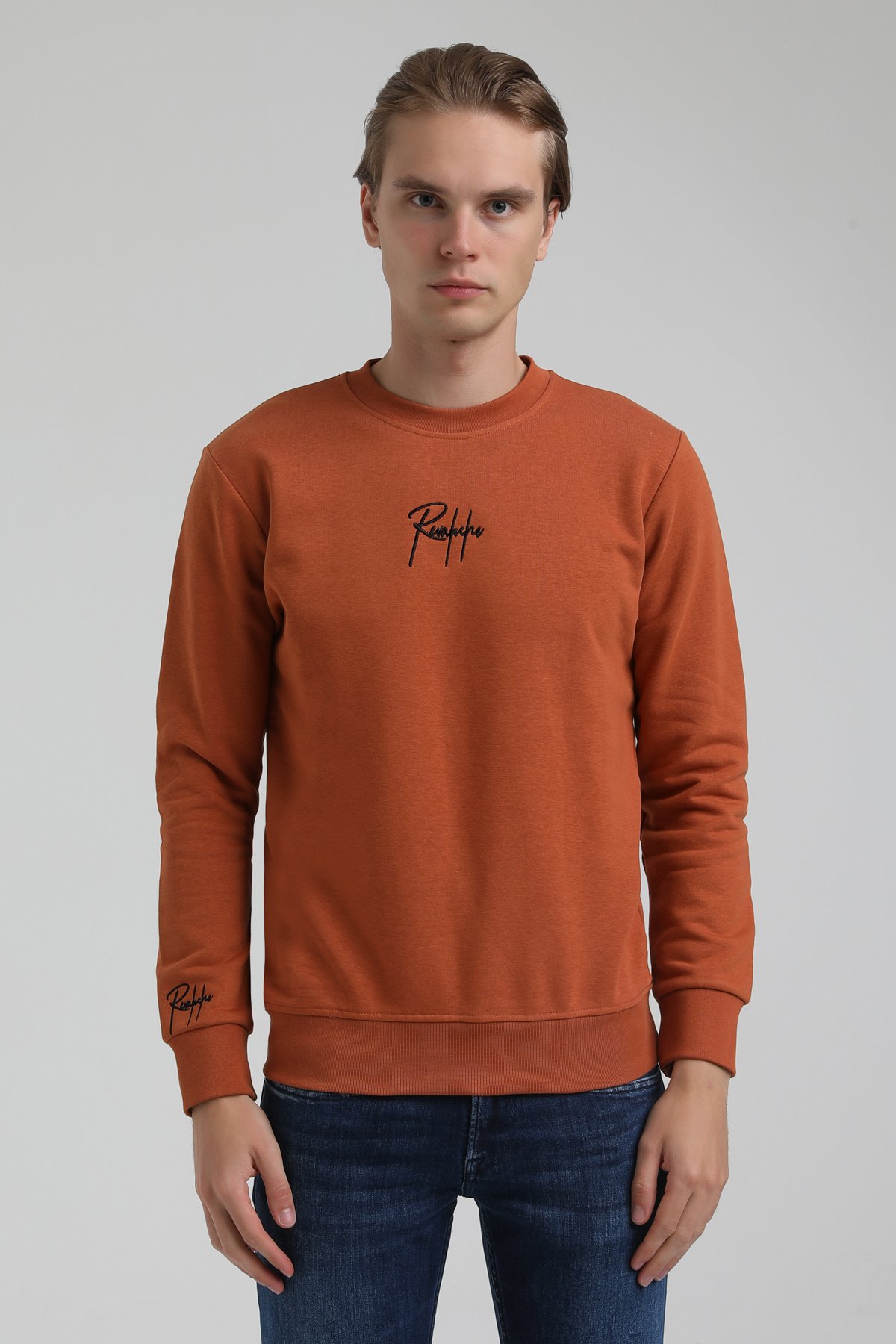New World Polo Bisiklet Yaka Kiremit Regular Sweatshirt 22FWM60129