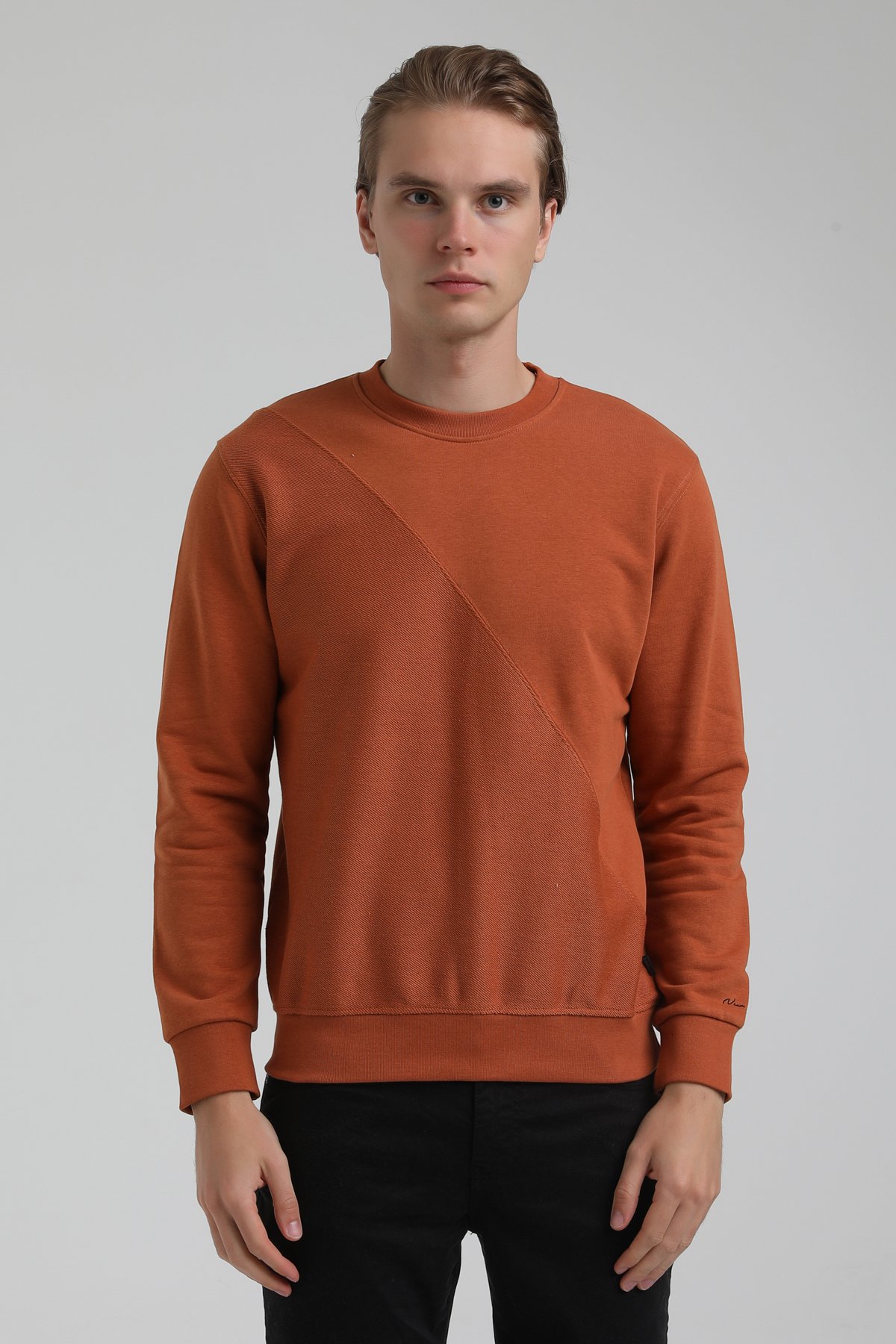 New World Polo Bisiklet Yaka Kiremit Regular Sweatshirt 22FWM60125