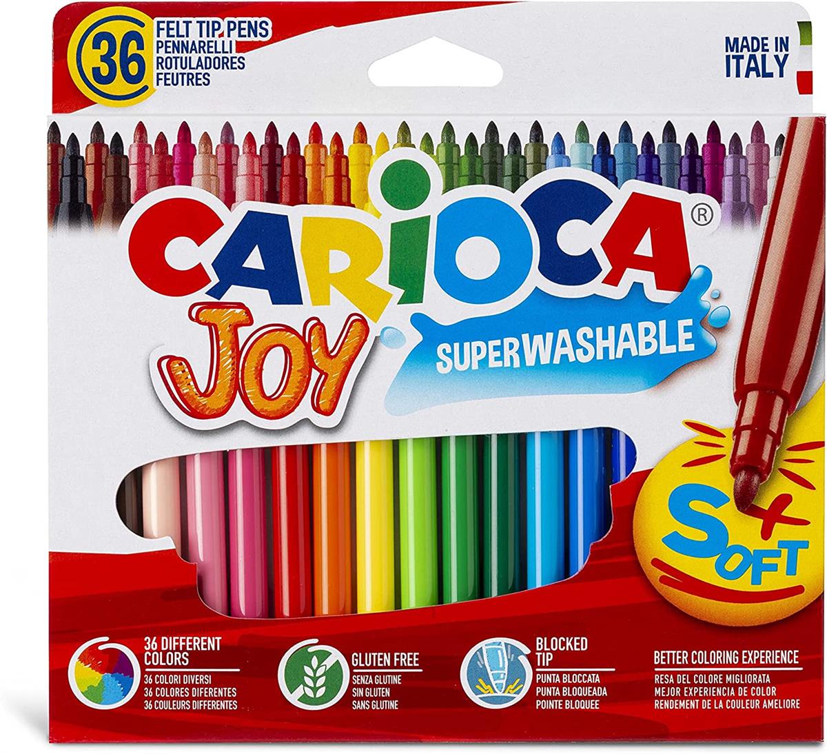 CARIOCA JOY SÜPER YIKANABİLİR KEÇELİ BOYA KALEMİ 36'LI