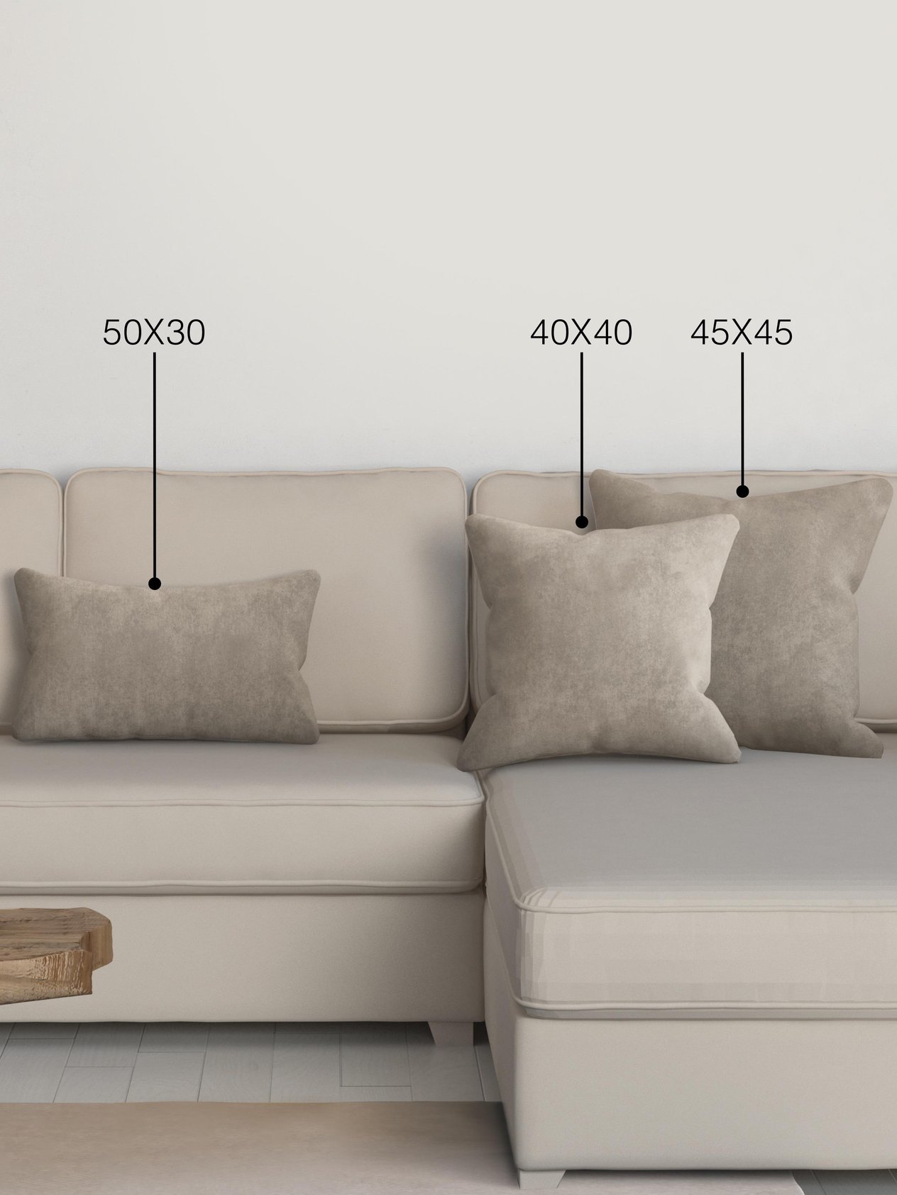 Home Daily Series Taş Rengi Kırlent Yastık Kılıfı