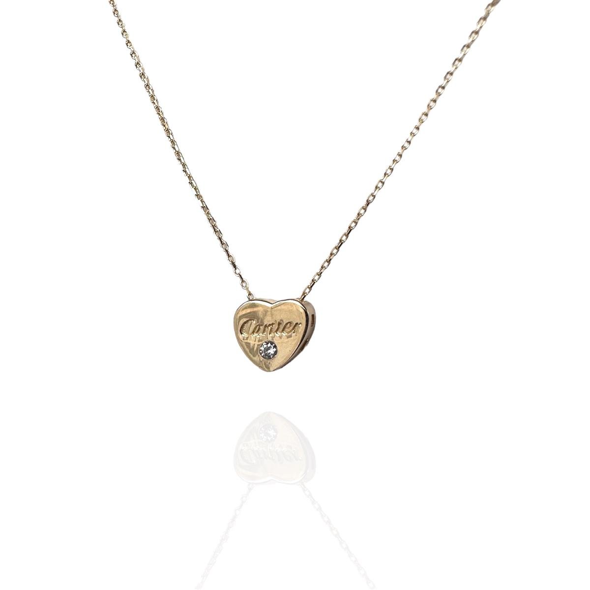 14 Ayar Altın Cartier Model Taşlı Kolye 