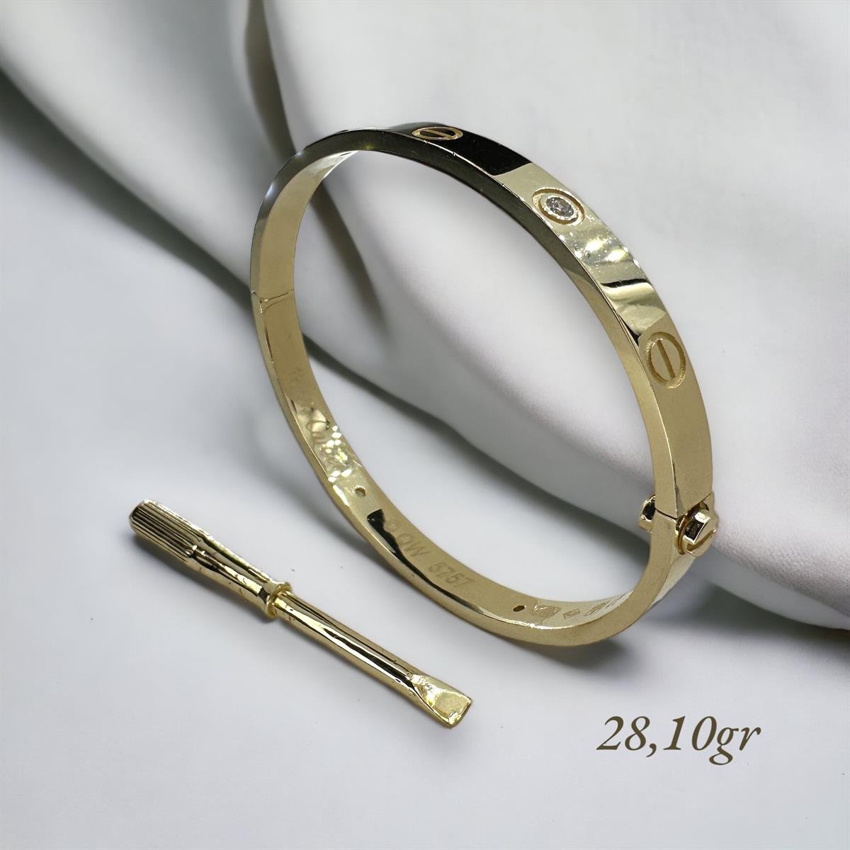 14 Ayar Cartier Model Çivili Bilezik