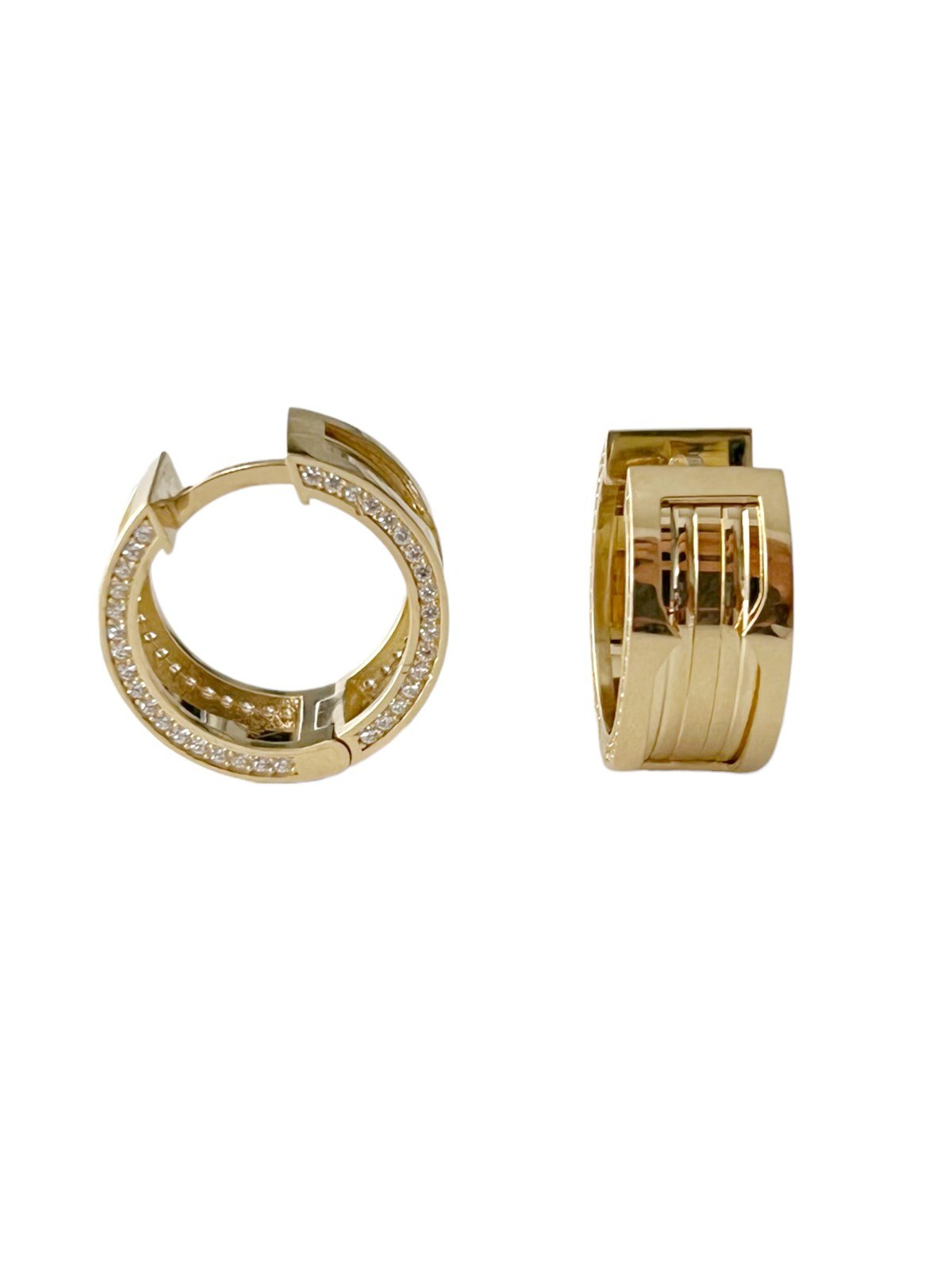 Bulgari Taşlı Model Altın Küpe 