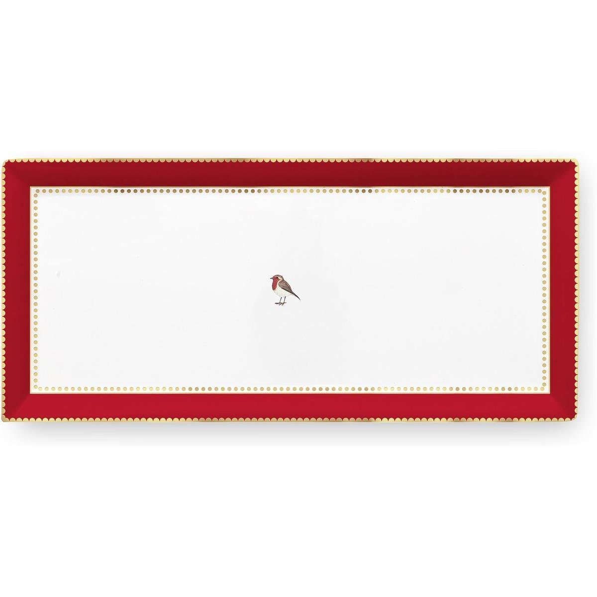 Design of LuxuryPİP STUDİO51018116Love Bird Kırmızı Pembe Servis Tabaği 33.3x15.5cm | designofluxury.com.tr Love Bird Kırmızı Pembe Servis Tabaği 33.3x15.5cm