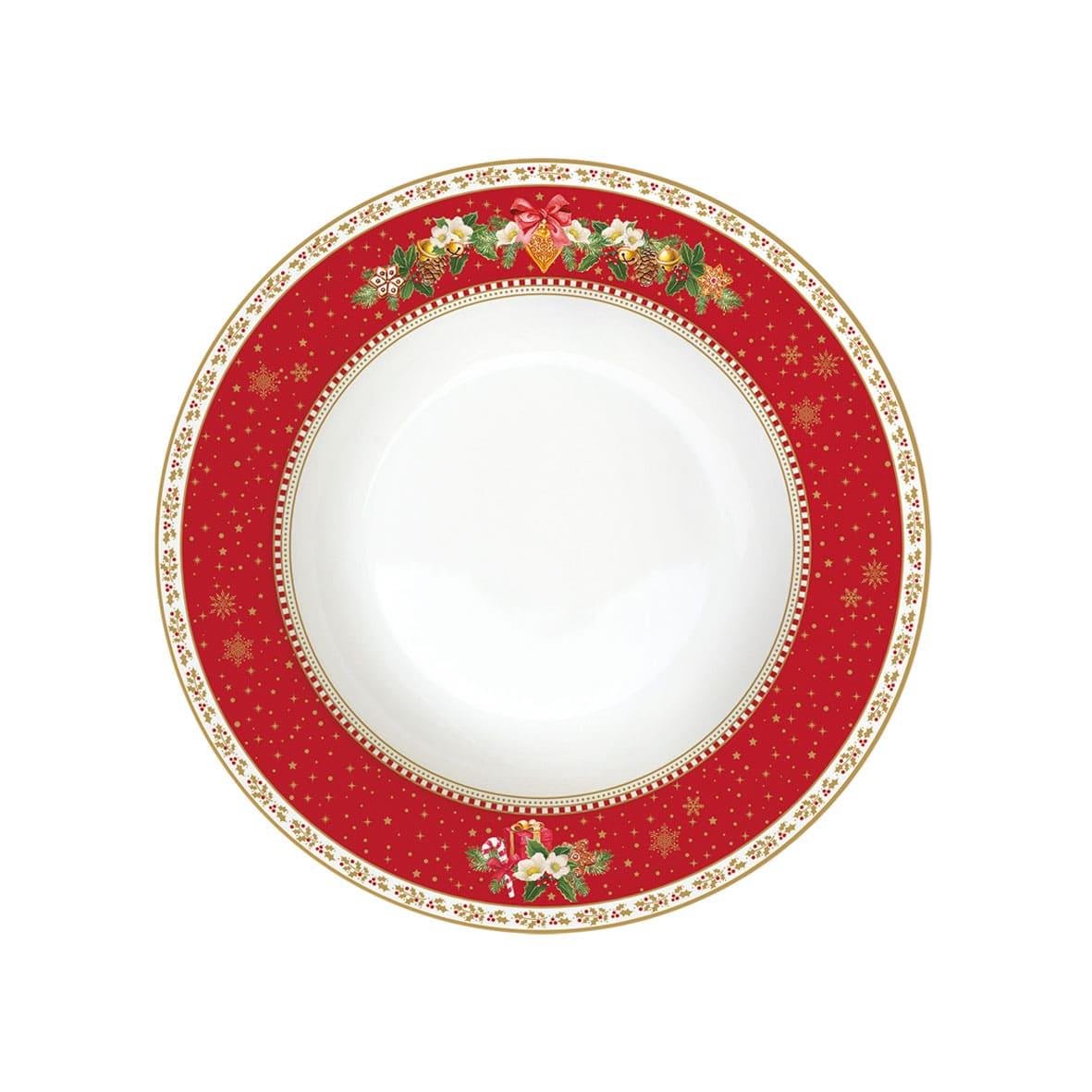 Design of LuxuryEASY LİFE0943 CHMEEasy Life Christmas Memories Porselen Yemek Tabağı 21,5 cm