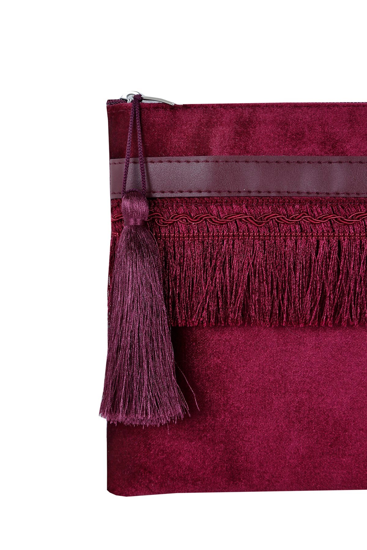 Bordo Kadife Clutch