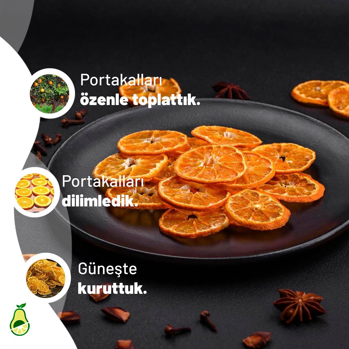 Mevsimlik ÜrünlerLİVOKADOPORTAKAL KURUSU 50 GR.