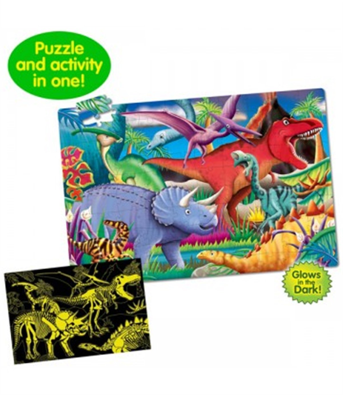 Fosforlu Yer Puzzle 100 Parça - Dinazor