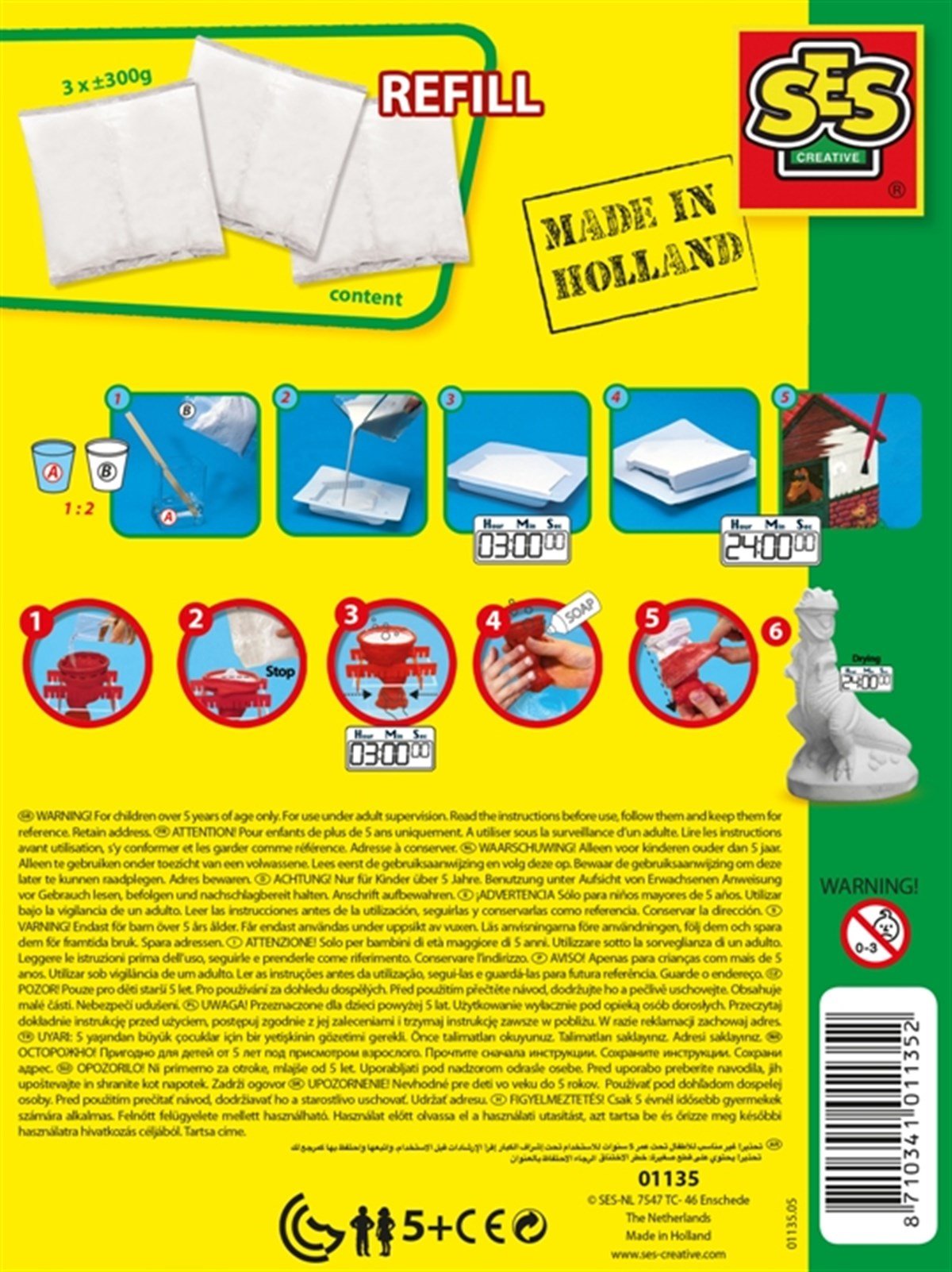 Kalıba Dök ve Boya - Yedek Alçı 900 gr