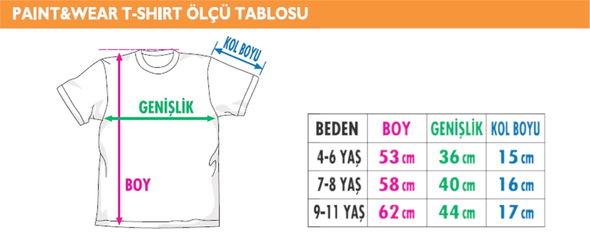 Paint&Wear Palyaço Boyama T-Shirt 4-6 yaş