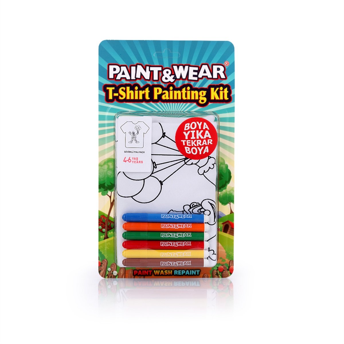 Paint&Wear Palyaço Boyama T-Shirt 4-6 yaş