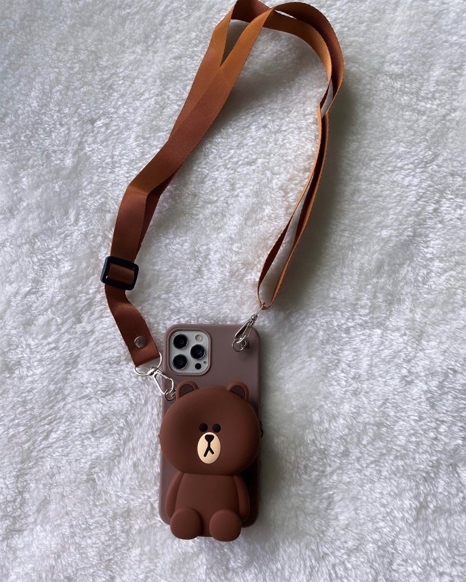 Bear Cüzdanlı Askılı Kılıf