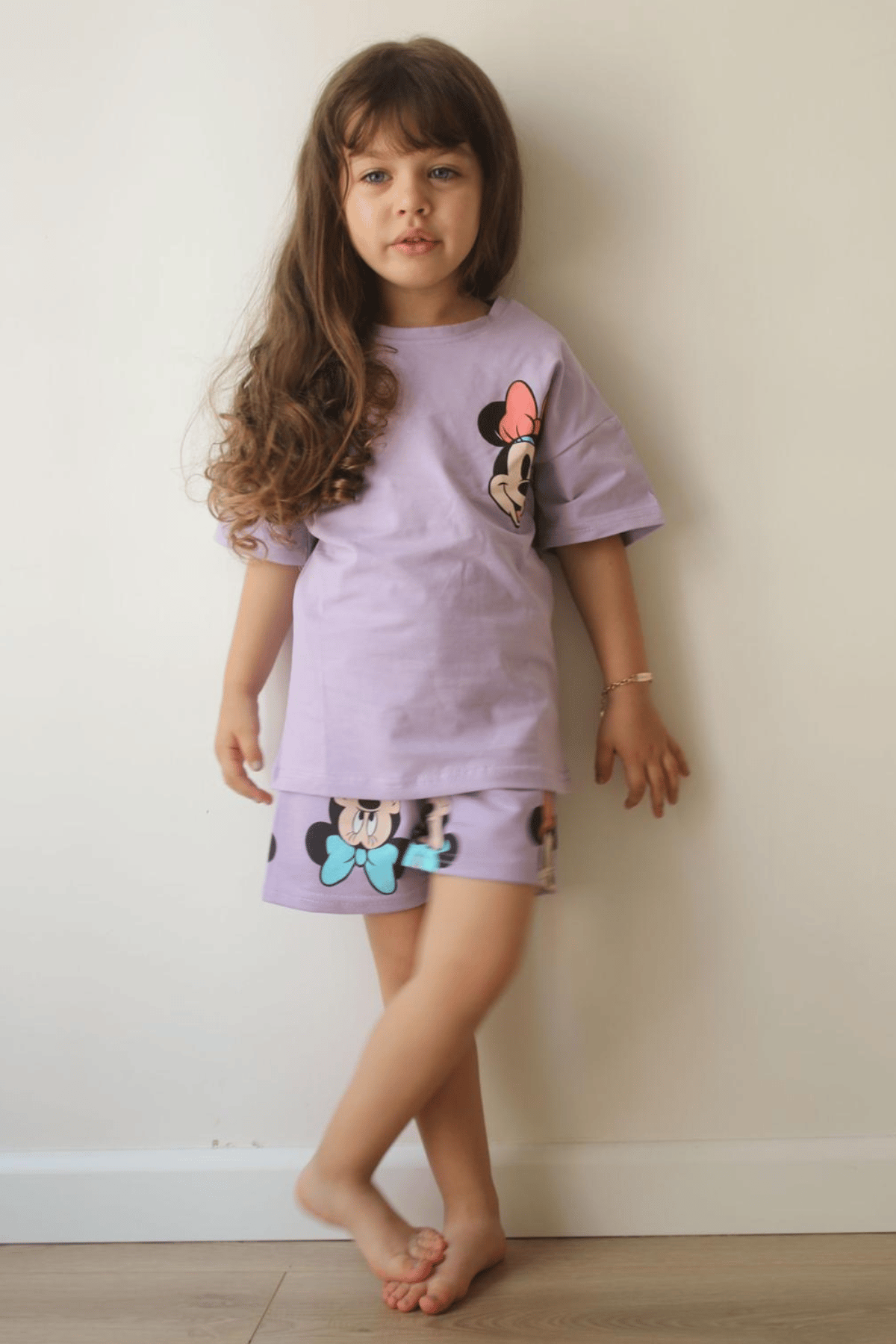 Minnie Lila Şortlu Takım
