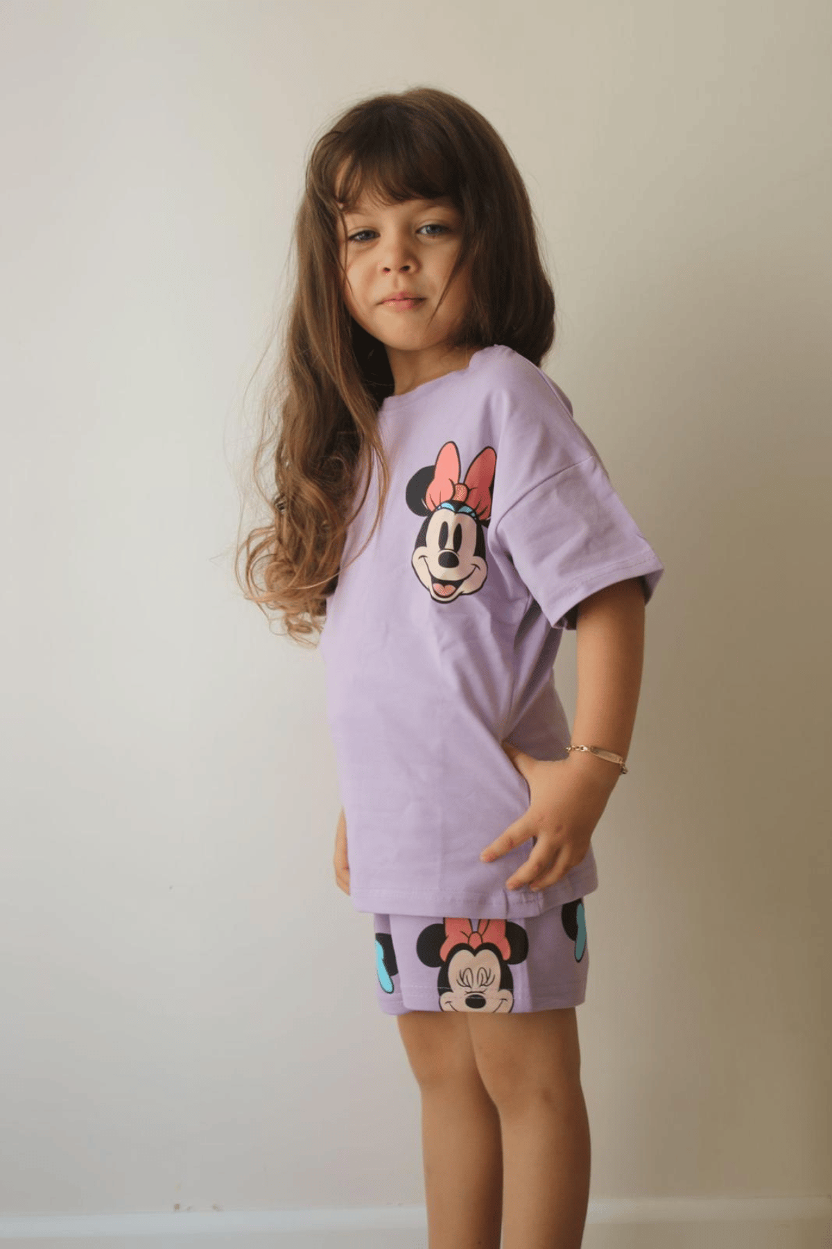 Minnie Lila Şortlu Takım