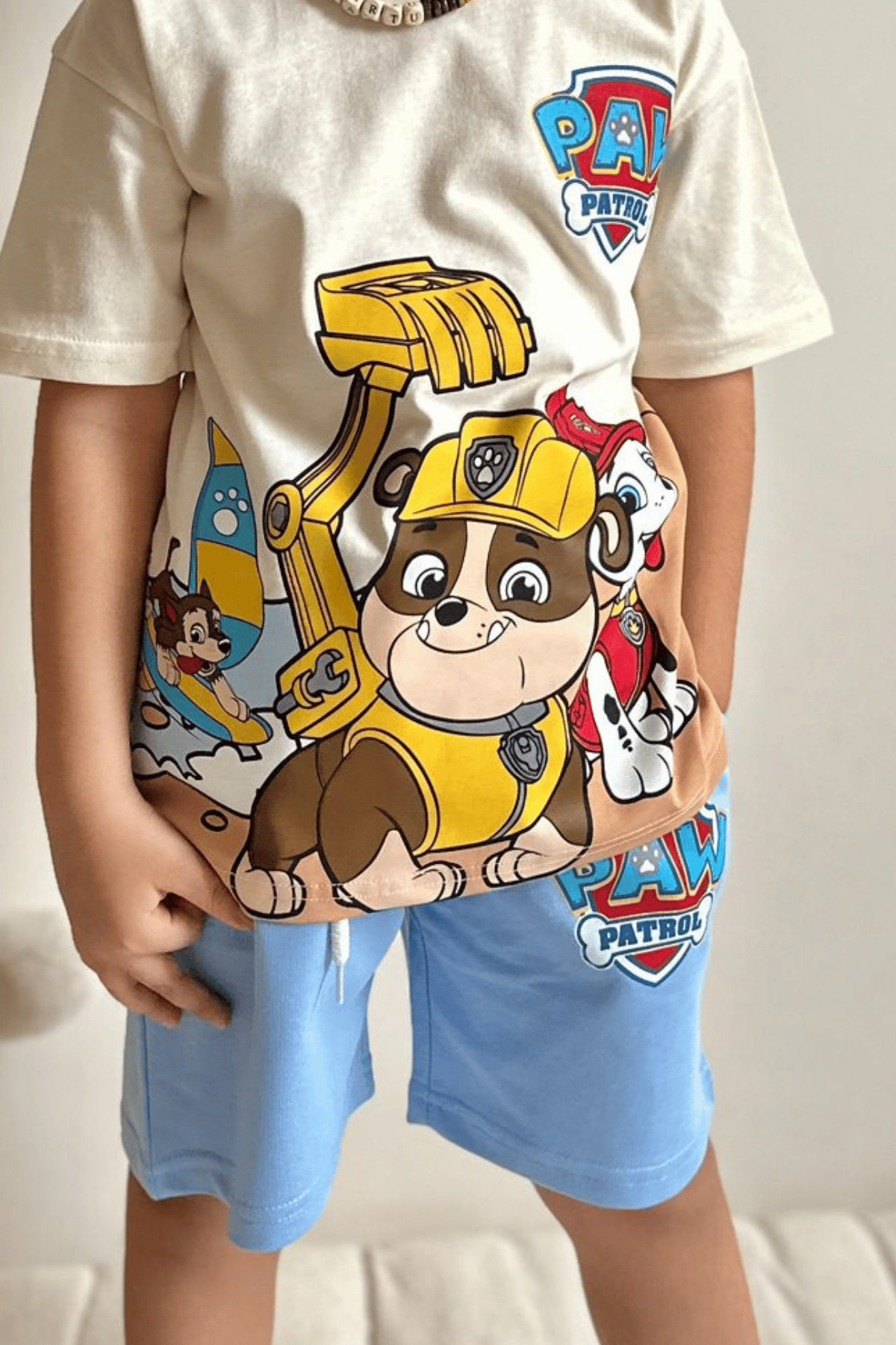 Pawpatrol Bej Mavi Şortlu Takım