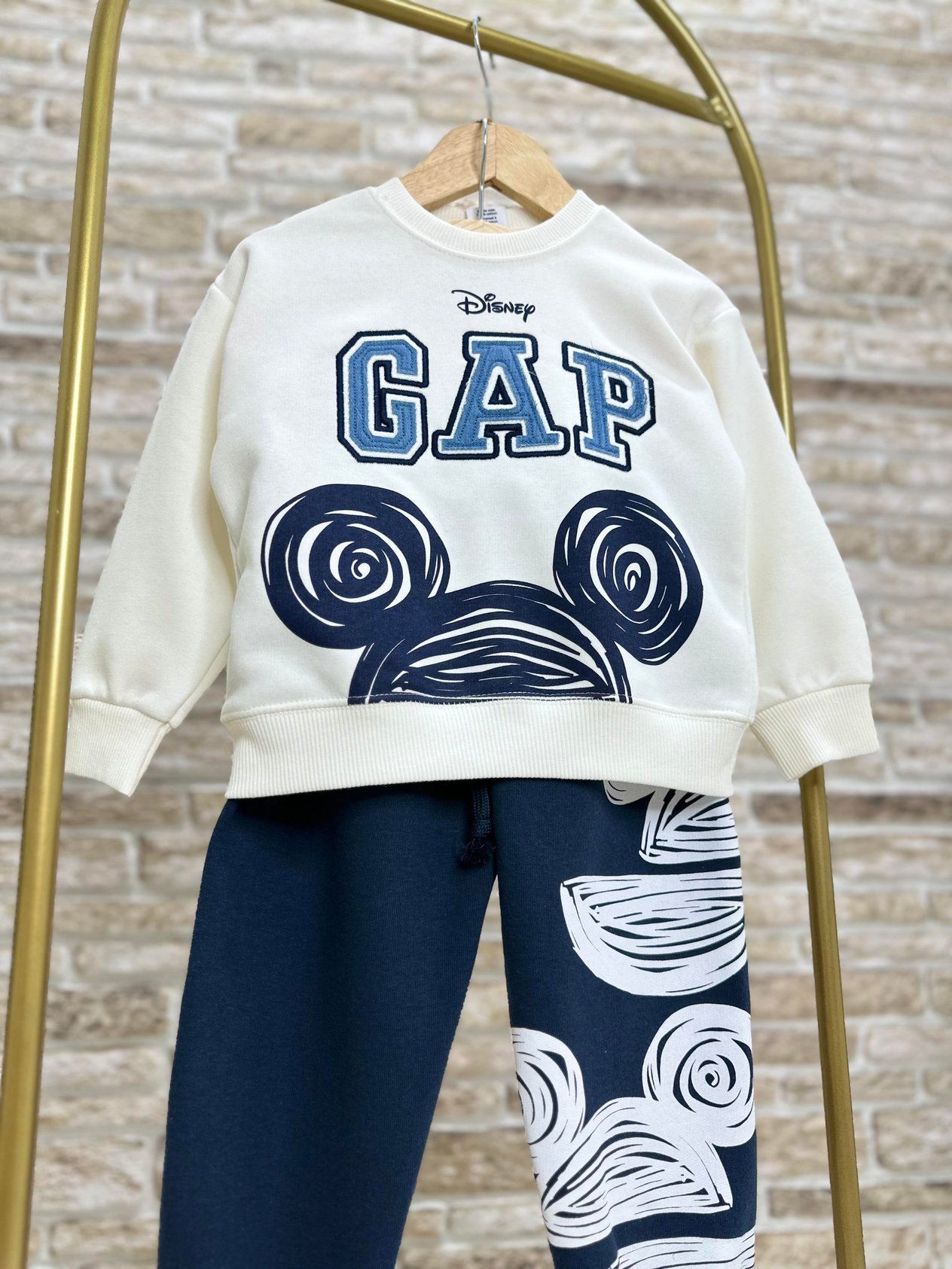 Unisex Çocuk Mickey Nakışlı Gap Takım