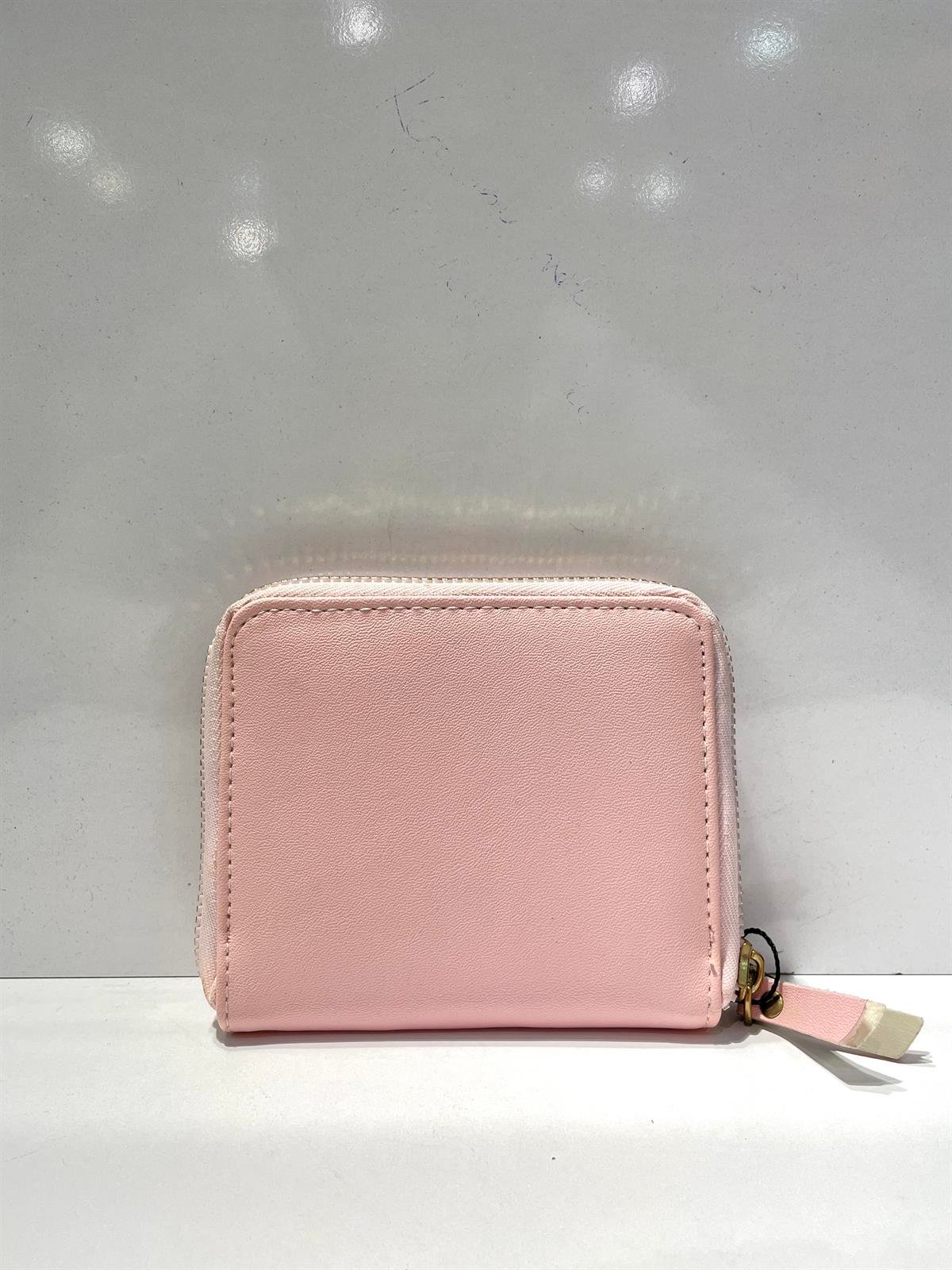 Pembe Kadın Kare Minik Cüzdan