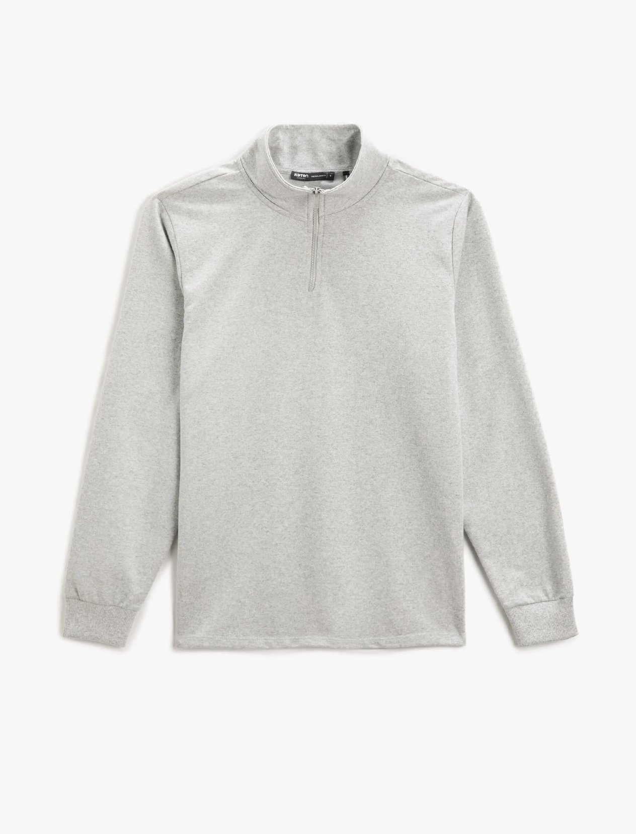 Fermuarlı Dik Yaka Sweatshirt