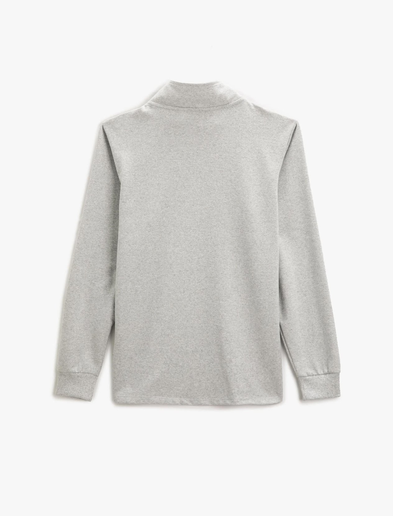 Fermuarlı Dik Yaka Sweatshirt