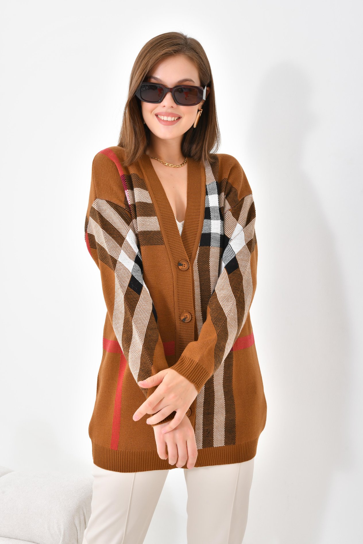 Ftz Women Kadın Burberry Hırka TABA