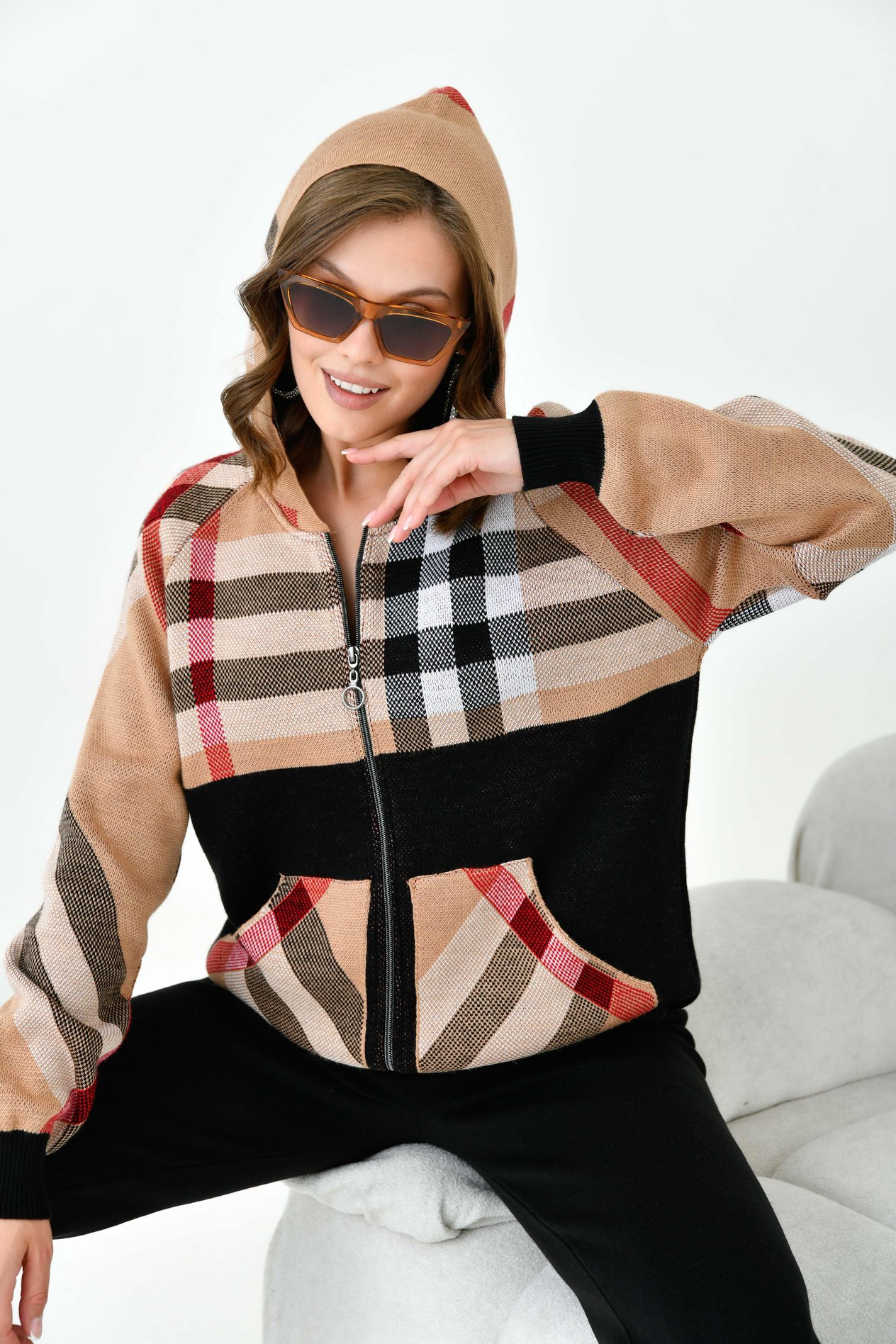 Garmi Kadın Burberry İkili Takım Siyah