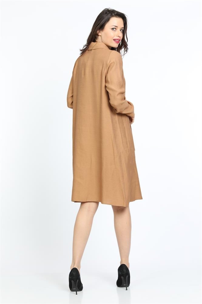 Kadın Cep Detaylı Tunik CAMEL