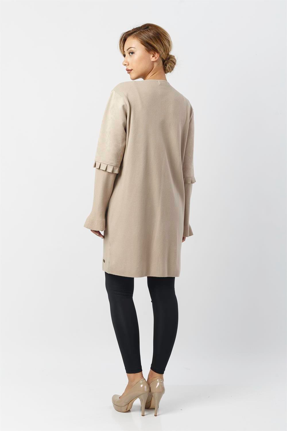 Kadın Nubuk Hırka BEIGE