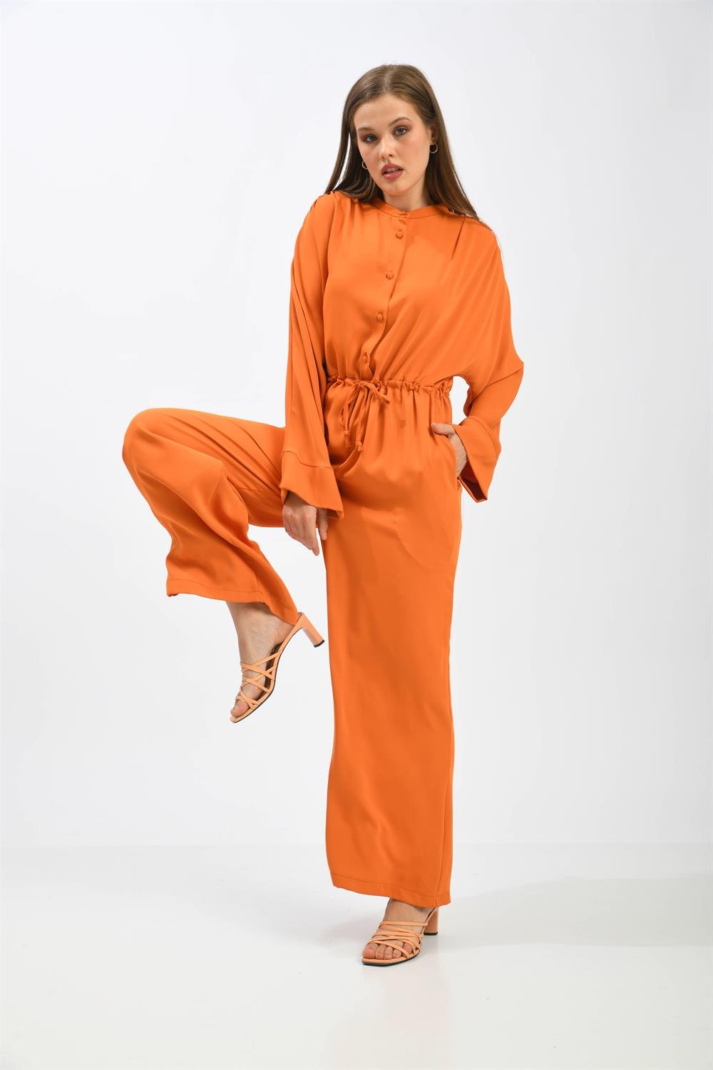 Kadın Uzunkol Tulum ORANGE